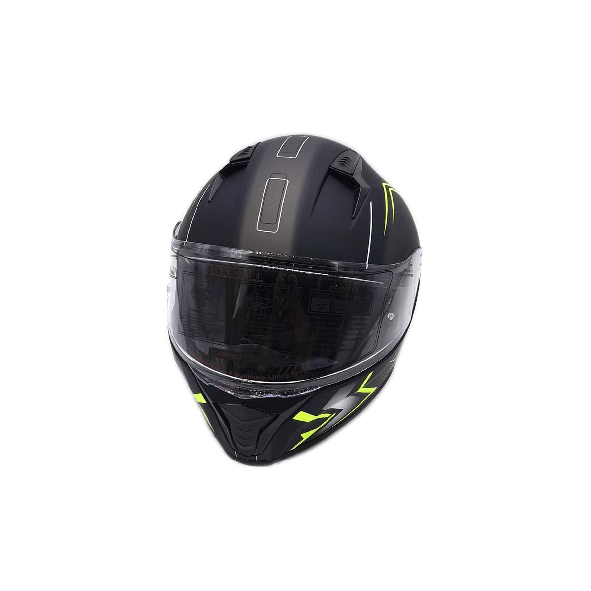 Protectwear H510 Arrow Motorradhelm Matt Schwarz Neon Gelb XL Größe Kopfgröße