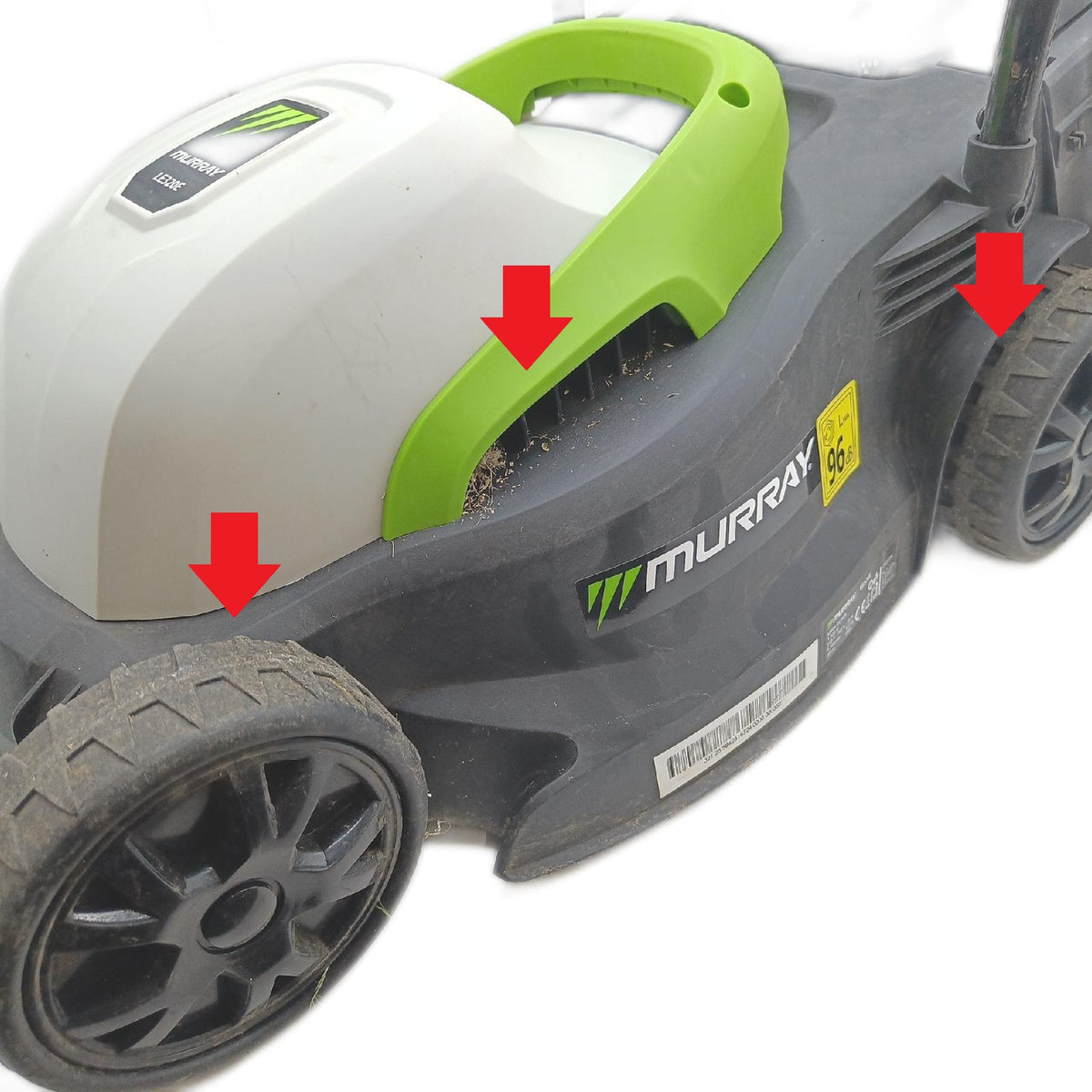 Murray Rasenmäher Elektro 2-in-1 LE320E - Kleiner Rasenmäher Elektrisch 1200W/32cm mit Grasfangbox 27L für Kleine Rasenflächen - Elektro Rasenmäher mit Ergonomischer Softgriff und Überlastschutz