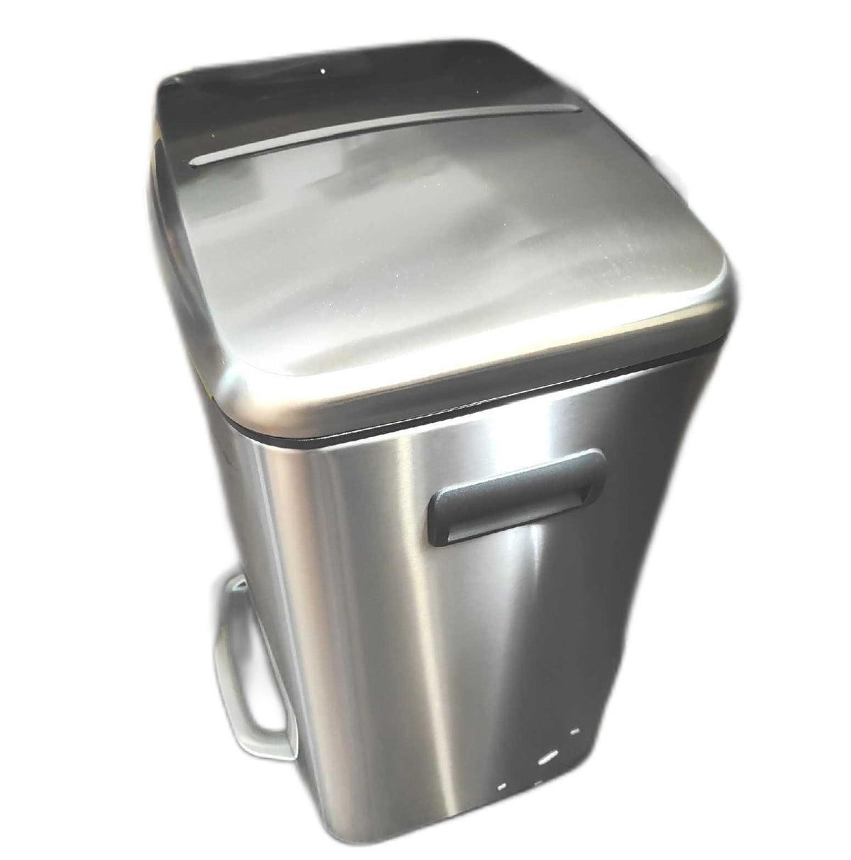 SONGMICS Mülleimer 40 L mit 2 Fächern Treteimer aus Metall 2 x 20 L Abfalleimer