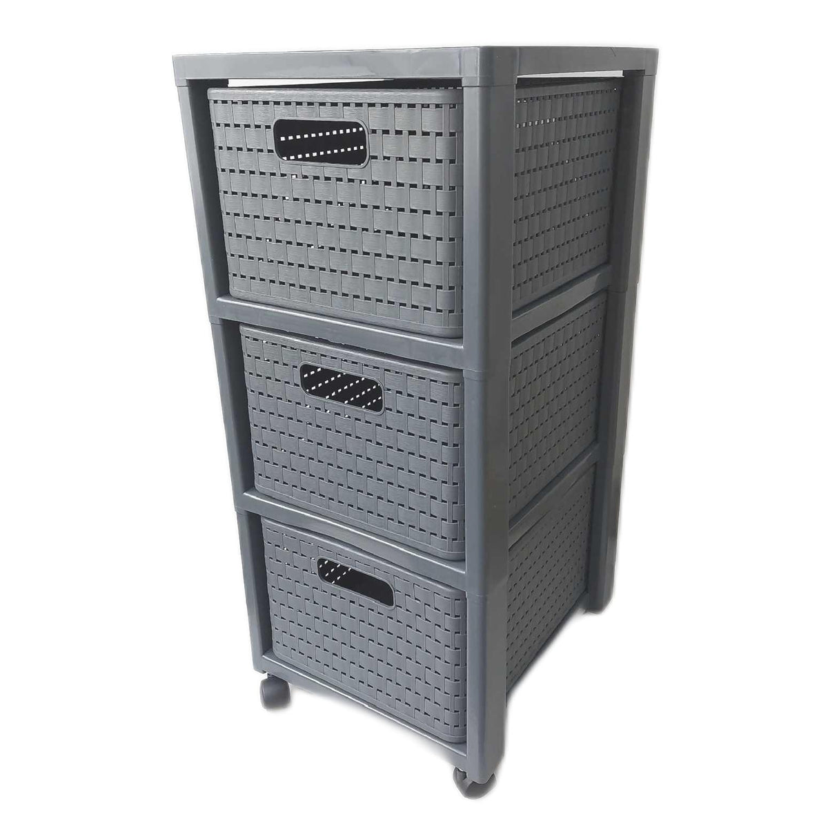 Rotho Rollcontainer Büro Möbel Country Anthrazit Farben Stauraum Organizer mit 3 Schubl