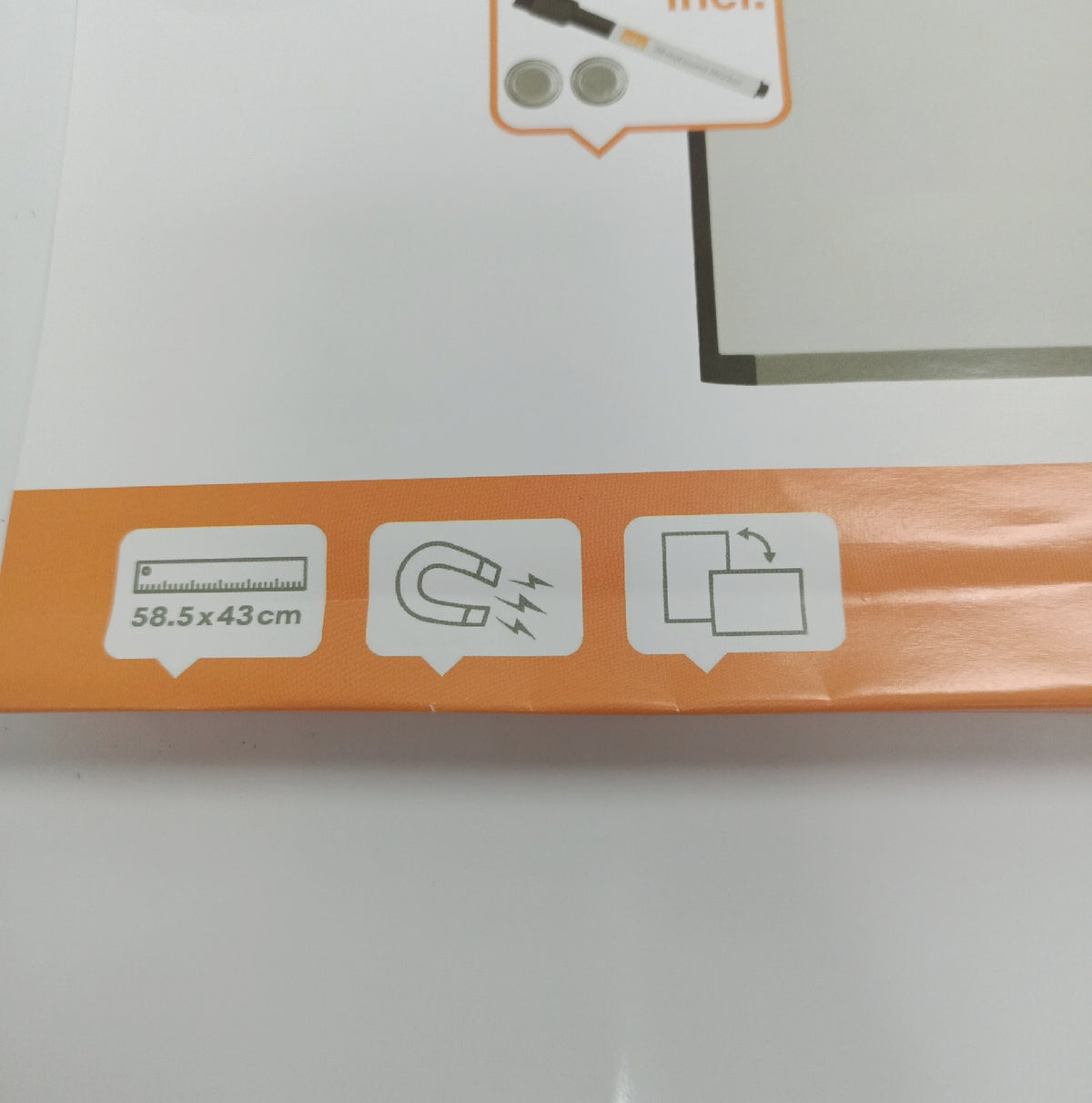 Nobo 1903772 Whiteboard magnetisch 585 x 430 mm ein Magnet fehlt