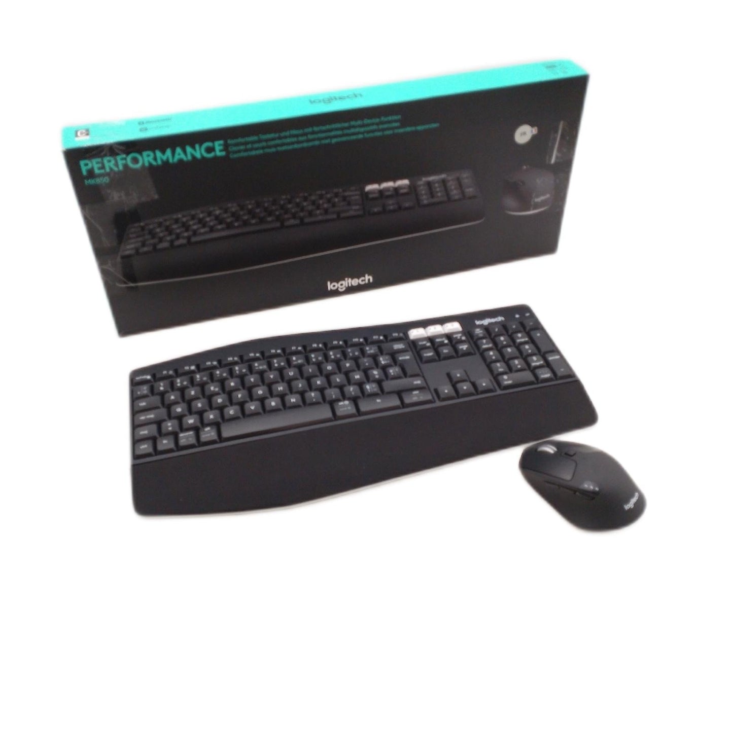 Logitech Tastatur und Maus Set Computer Zubehör MK850 Combo Kabellos Komfort