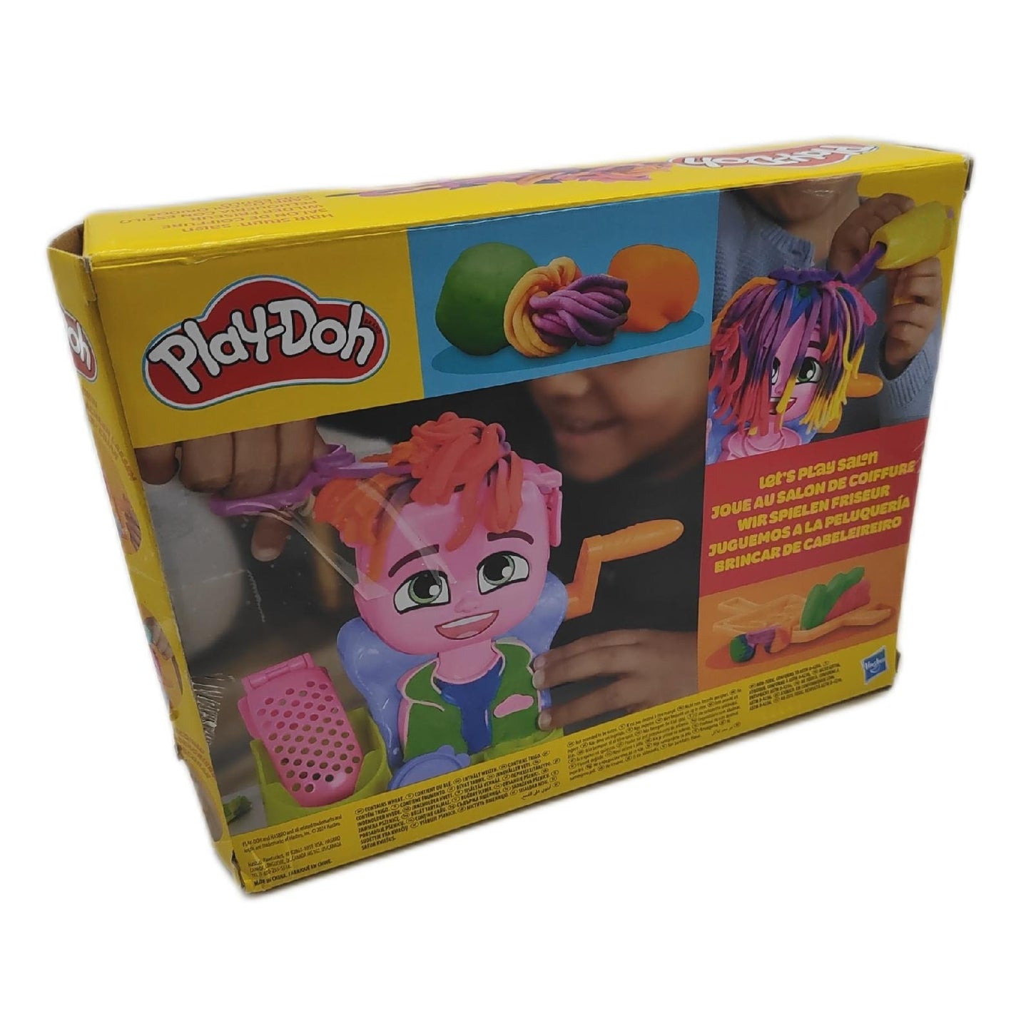 Play-Doh Wilder Friseur Spielset mit 6 Dosen, Rollenspielzeug, Spielzeug für Mädchen und Jungen ab 3