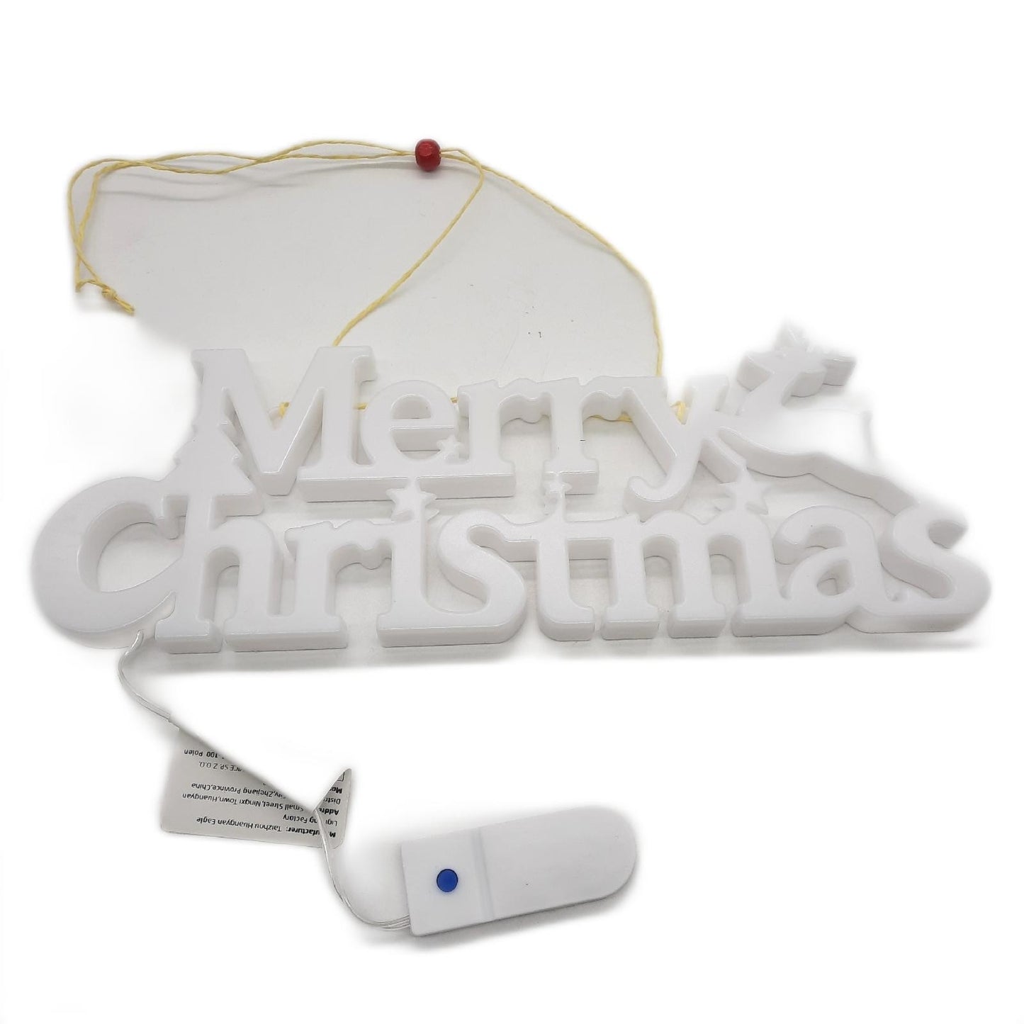 BLOOMWIN LED Schriftzug Weihnachtsdekoration Merry Christmas Beleuchtung festlich Stimmungsvoll elegant