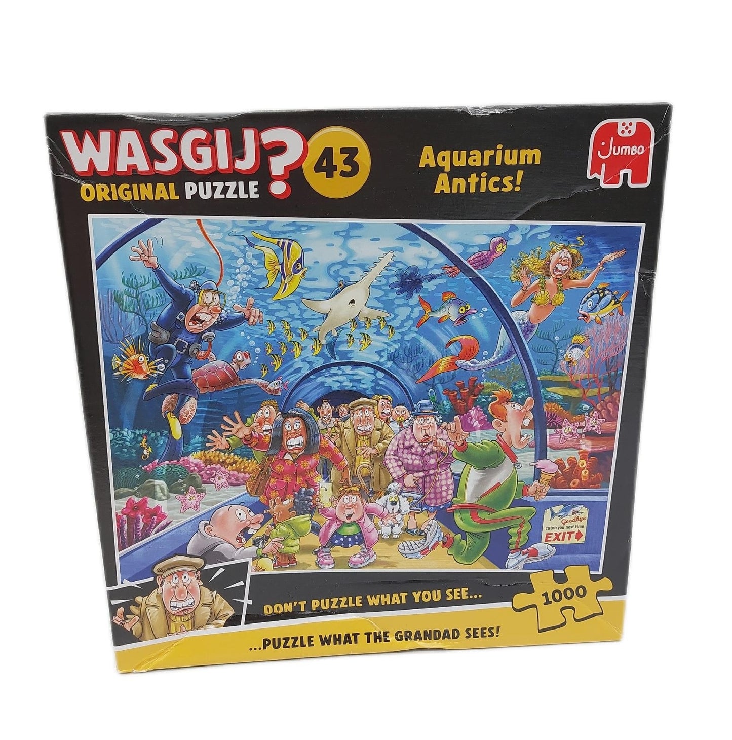 Wasgij Puzzle Unterhaltungsspiel Aquarium Antics Es riecht nach Fisch Spaß für alle Altersgruppen