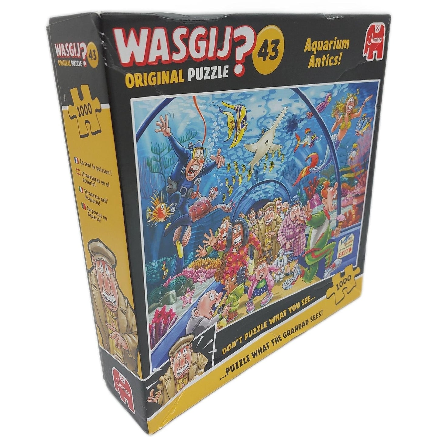 Wasgij Puzzle Unterhaltungsspiel Aquarium Antics Es riecht nach Fisch Spaß für alle Altersgruppen