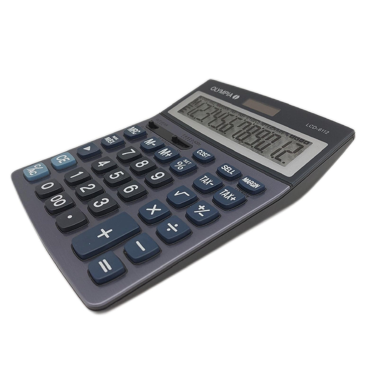 Olympia Tischrechner Bürobedarf LCD 6112 Display Büro Digital Rechner für einfache Bedienung