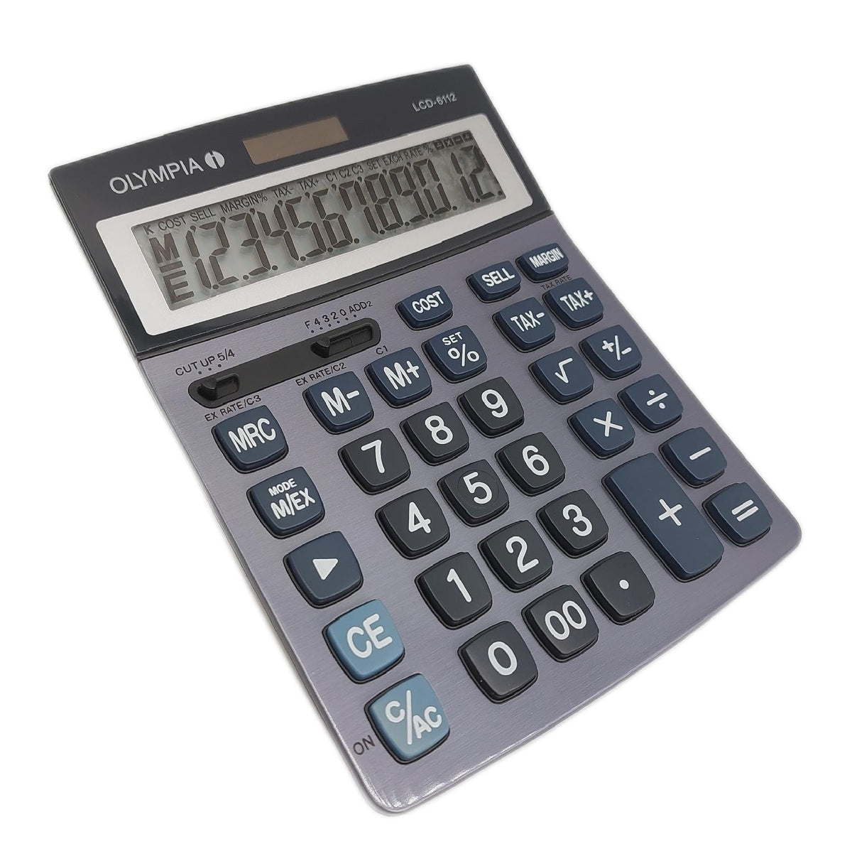 Olympia Tischrechner Bürobedarf LCD 6112 Display Büro Digital Rechner für einfache Bedienung
