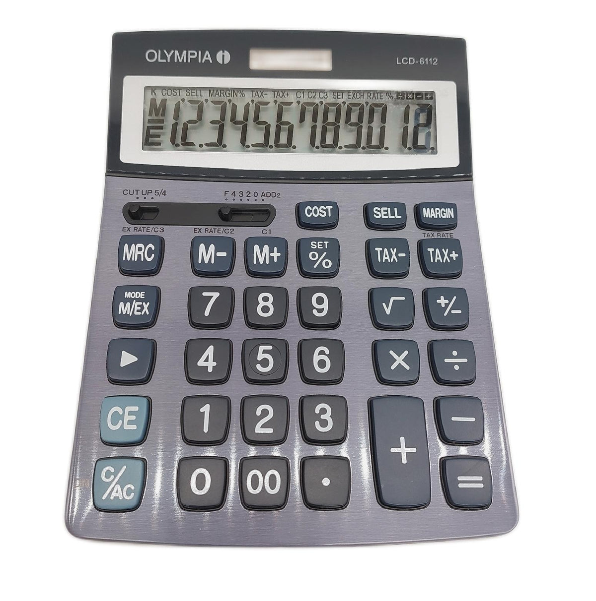 Olympia Tischrechner Bürobedarf LCD 6112 Display Büro Digital Rechner für einfache Bedienung
