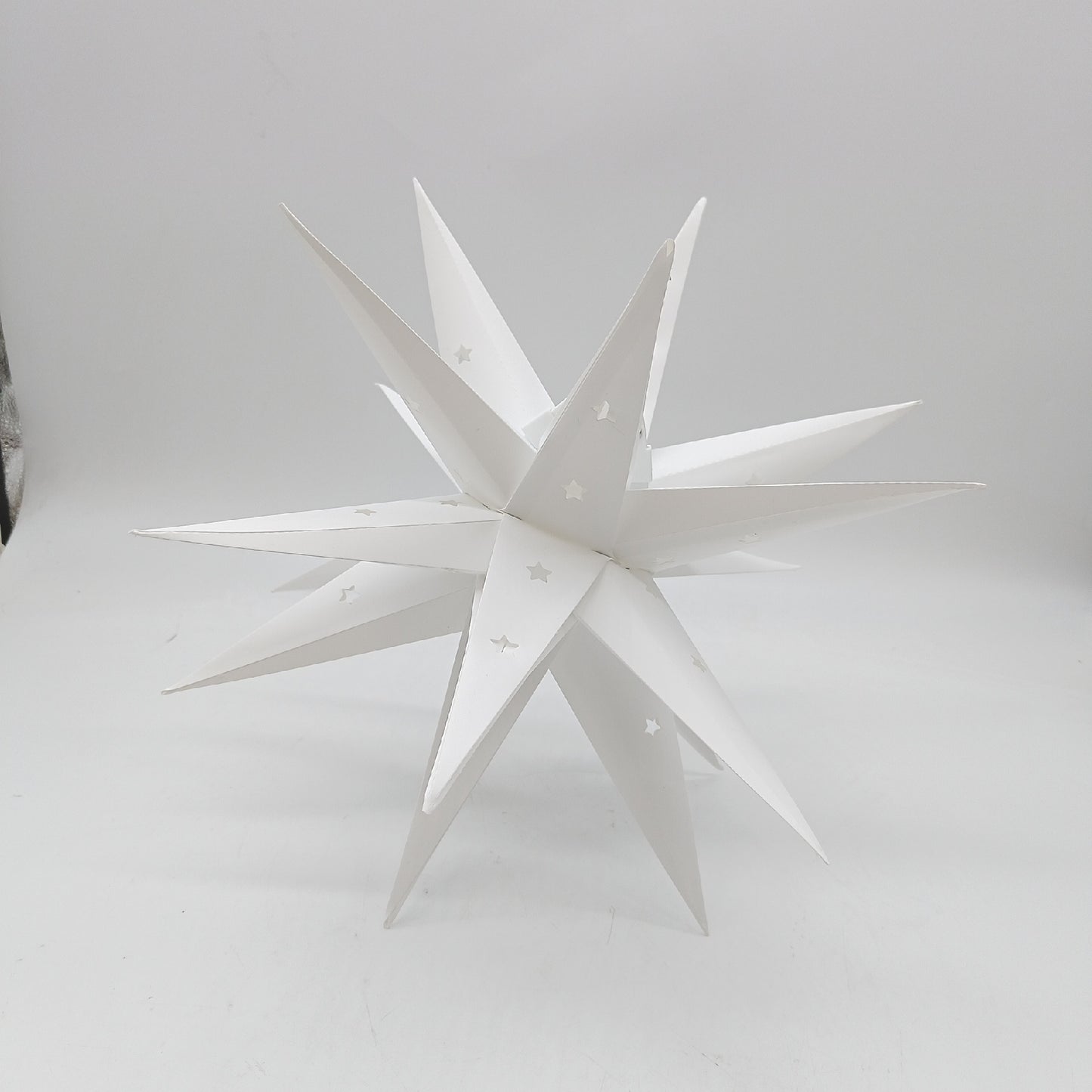 3D Weihnachtsstern Beleuchtung Fenster Dekoration 45cm LED Batterie Timer festlich