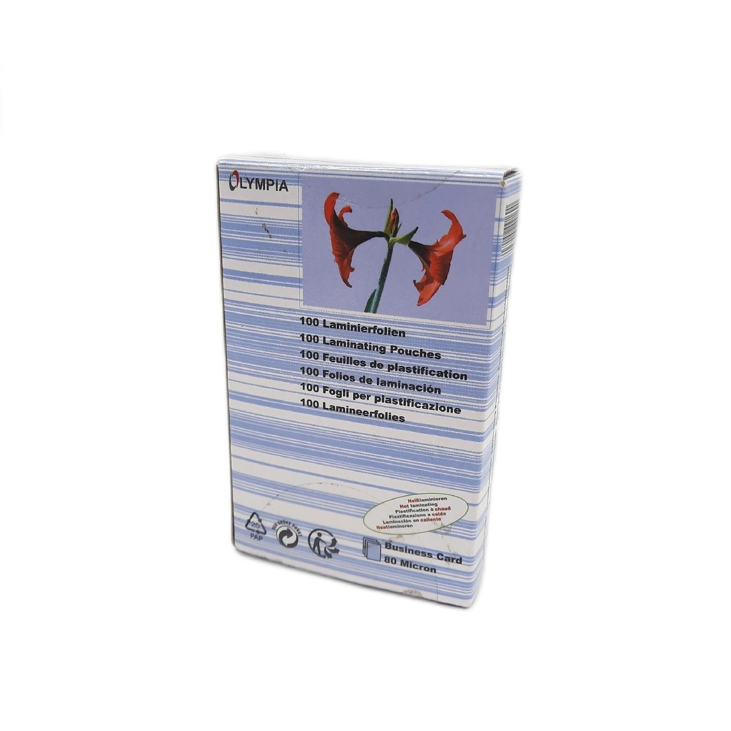 Heißlaminiertaschen Für Visitenkarten 80 Mikron Sheet - Unvollständig