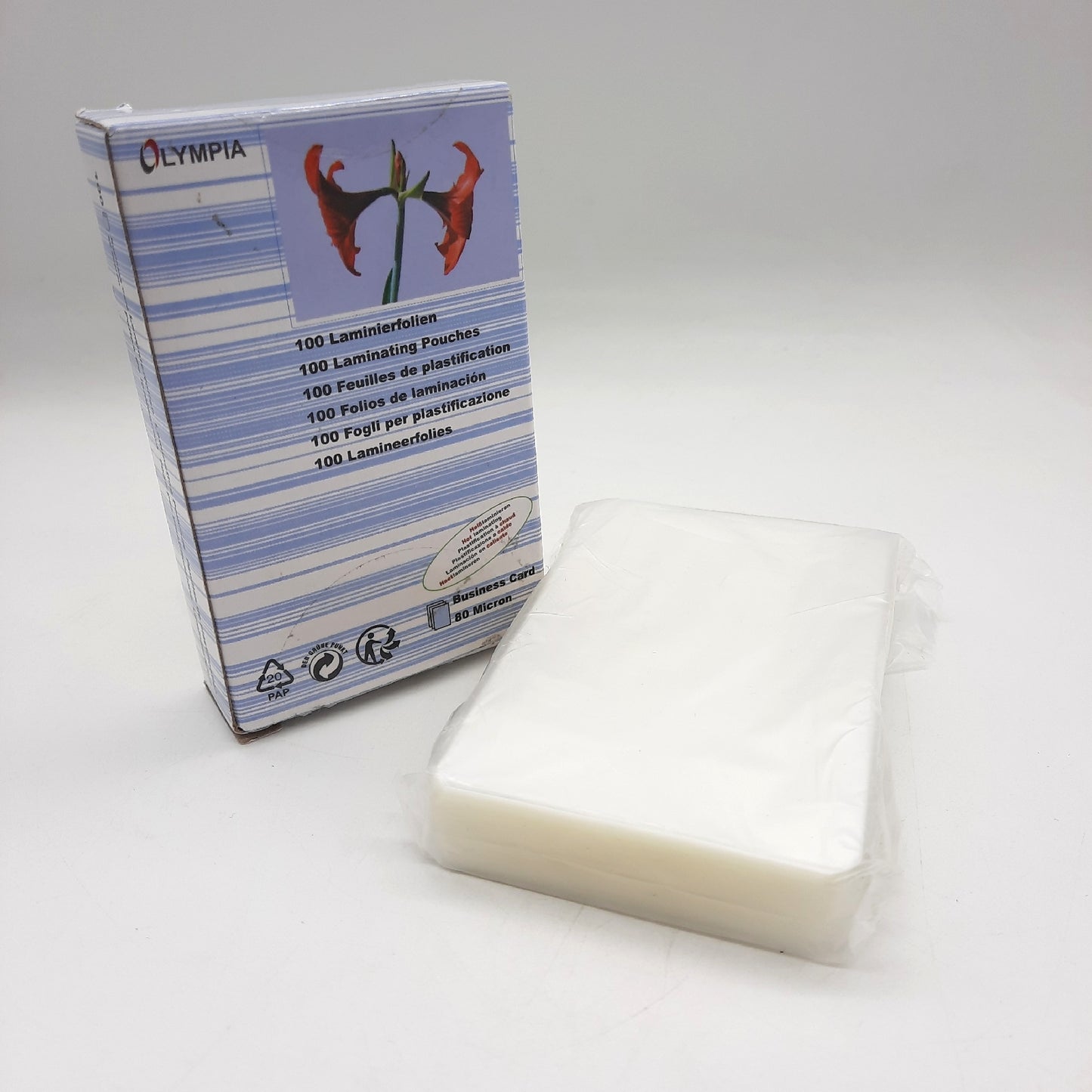 Heißlaminiertaschen Für Visitenkarten 80 Mikron Sheet - Unvollständig