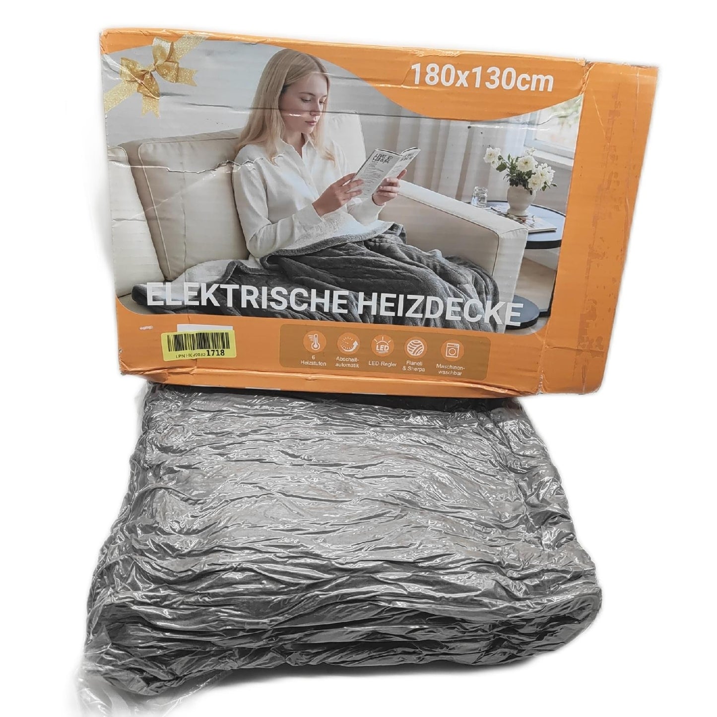 JUMMICO Premium Heizdecke 180x128 cm Ãberhitzungsschutz 12h Timer 6-stufige