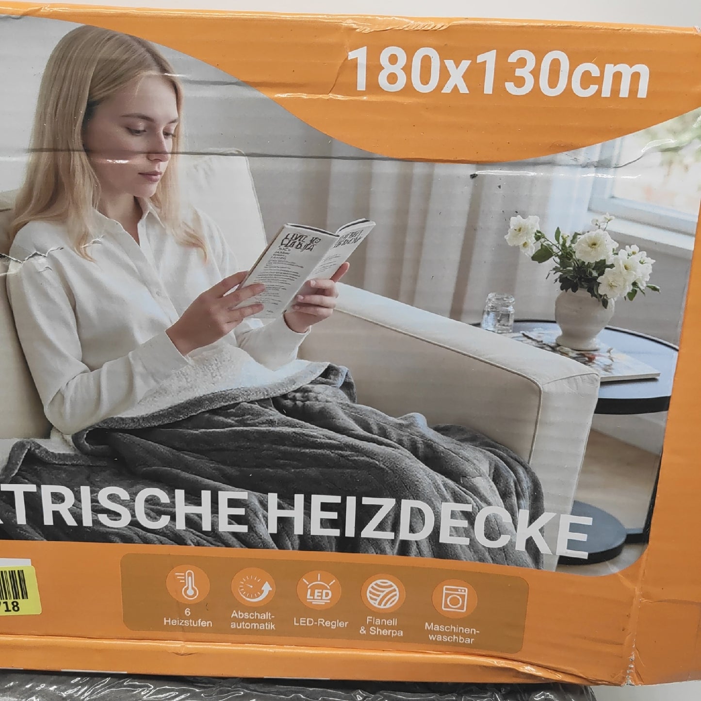 JUMMICO Premium Heizdecke 180x128 cm Ãberhitzungsschutz 12h Timer 6-stufige
