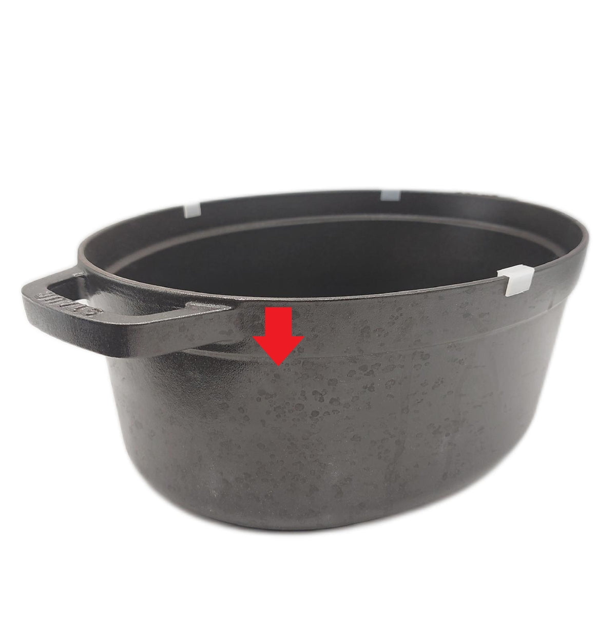 STAUB Gusseisen Bräter Cocotte Oval 37 cm 8 L Bruch Riss