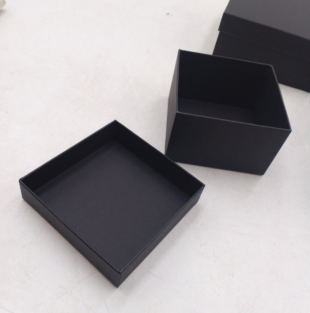 GOIYZTTR Geschenkbox Deckel Set 5 T LG Gr Einschaubare Schwarze Geschenkverpackung