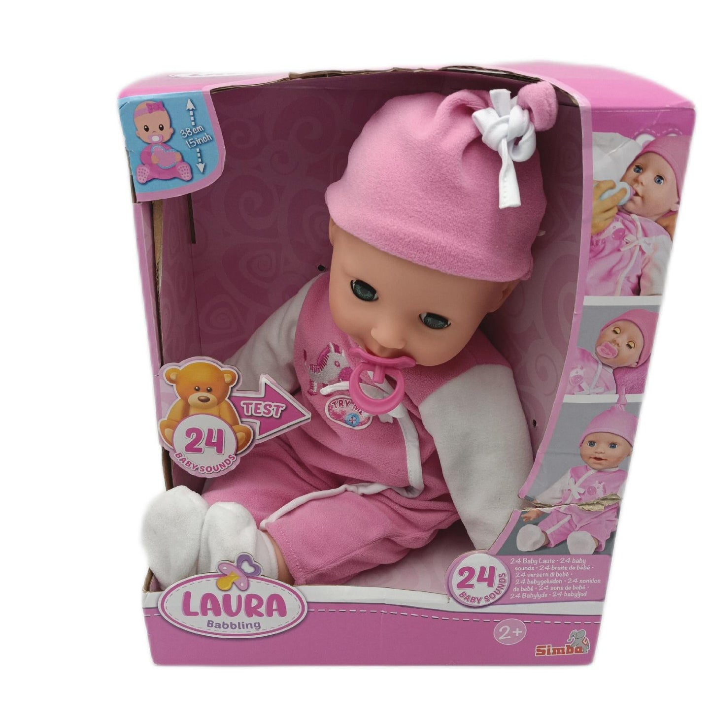 Simba 105140489 Laura Puppe Babysprache 38cm Weichkörper fehlt Soundmod