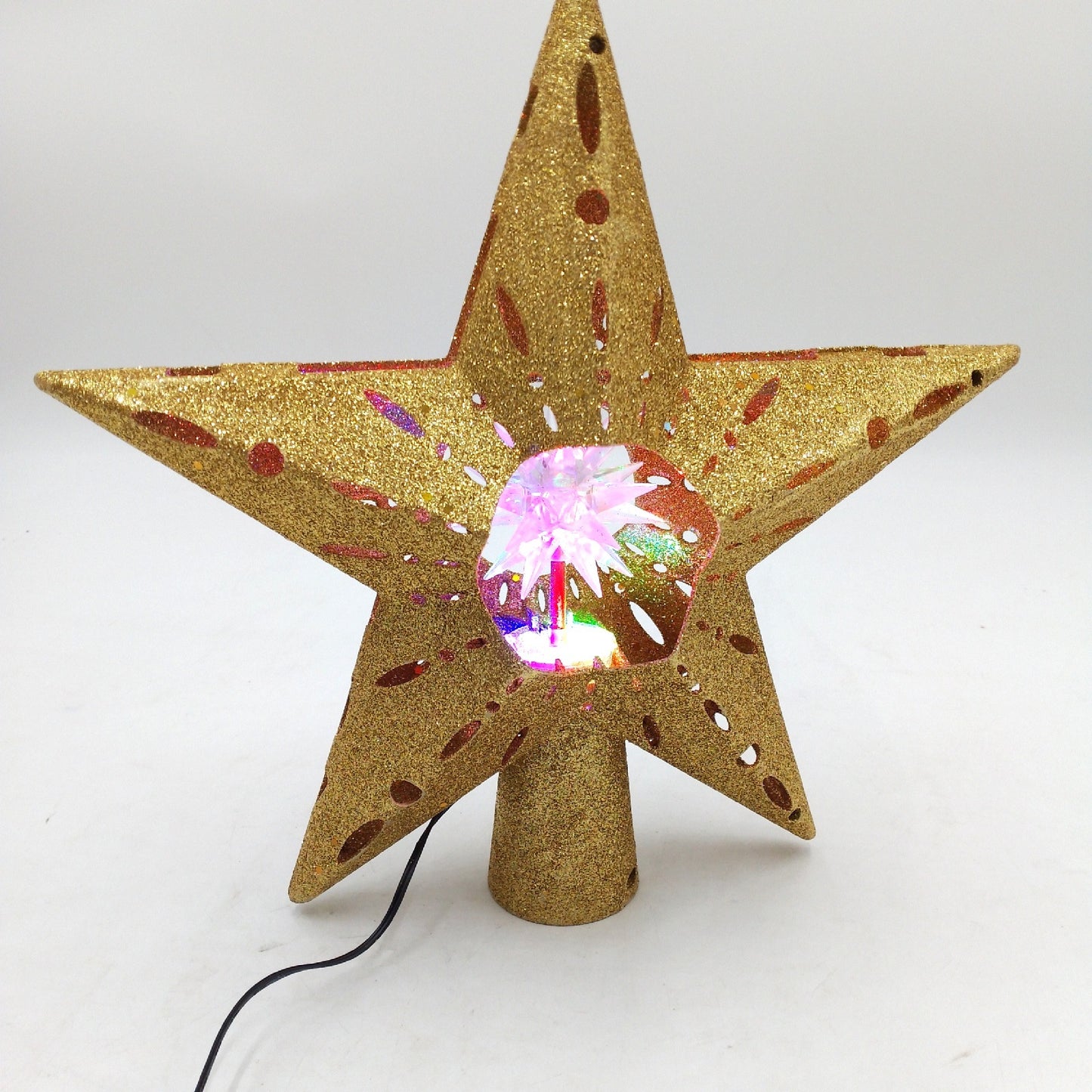 Quntis Weihnachtsbaumspitze Weihnachtsdekoration 31CM Stern Christmas Tree Topper EU Ste