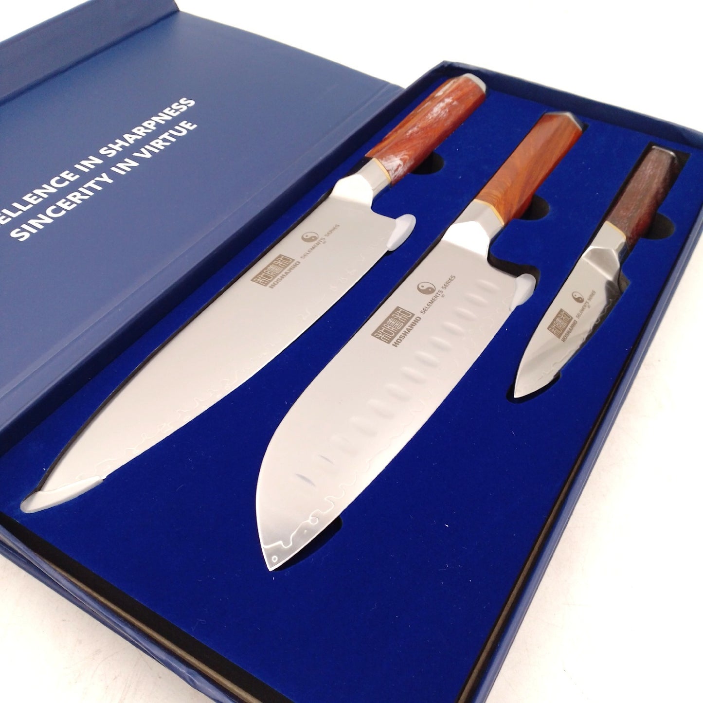 HOSHANHO Messerset Küchenmesser Küchenwerkzeuge 3 teilig scharf japanisch