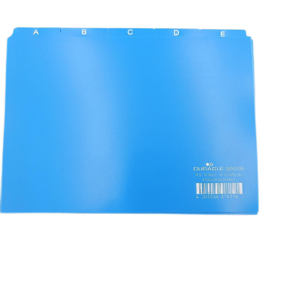 Durable Leitregister A Z A5 quer 1 Stück blau 365006 Foam Office Bureau Zubehör