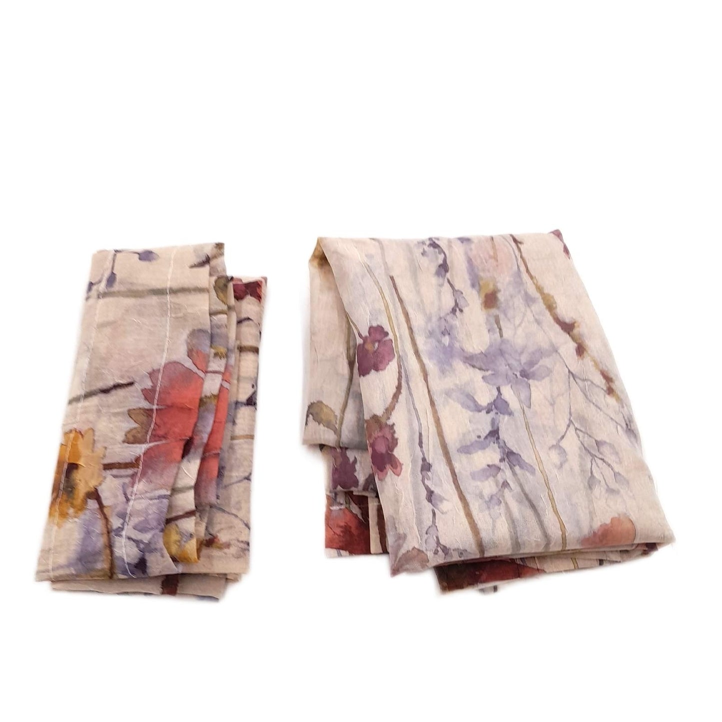 Simplebrand Gardinen Heimtextilien Floraldruck Doppelperforationstechnik 2er Set