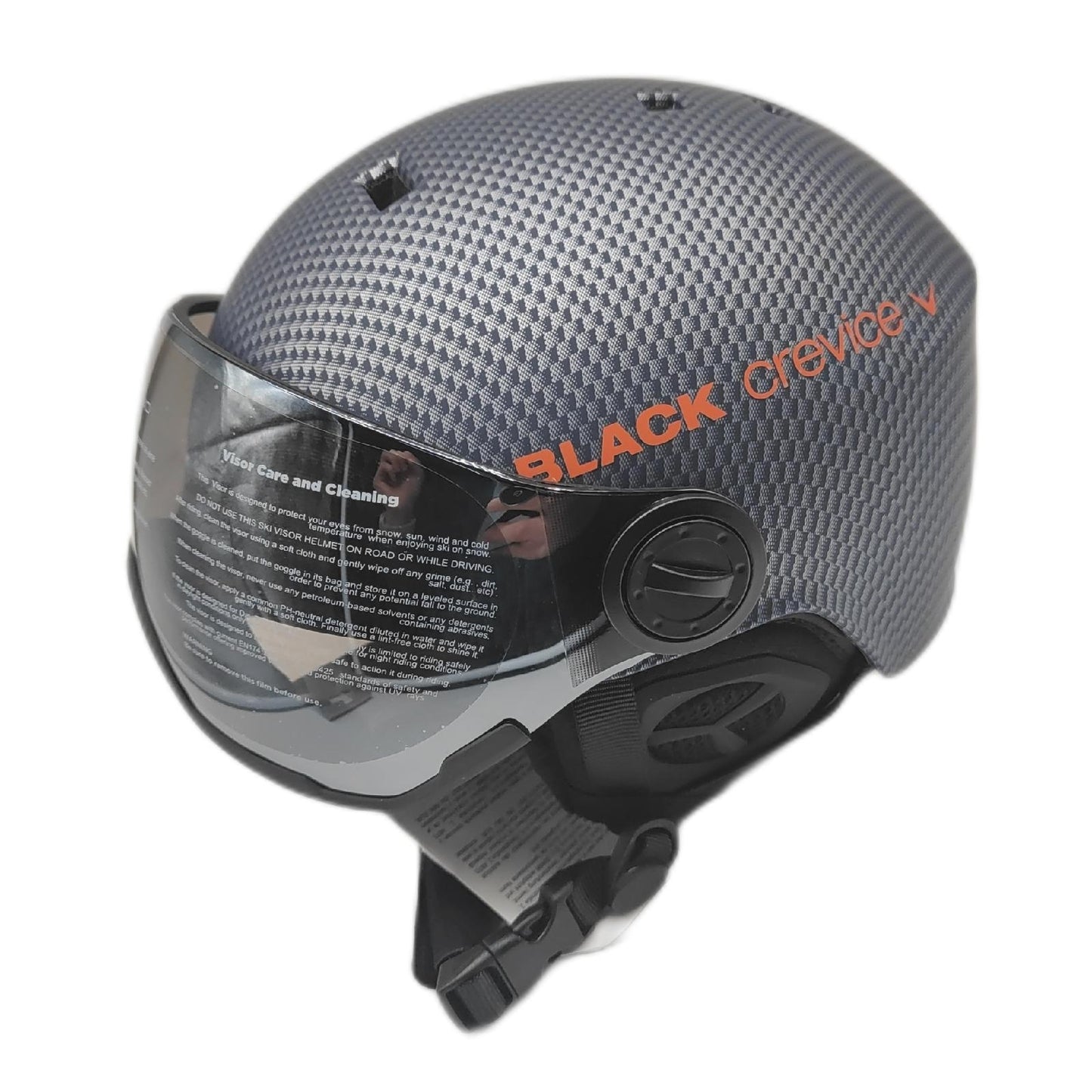 Black Crevice Skihelm Schutzhelm Gstaad Carbon Navyorange Größe 51 54 cm Erwachsene