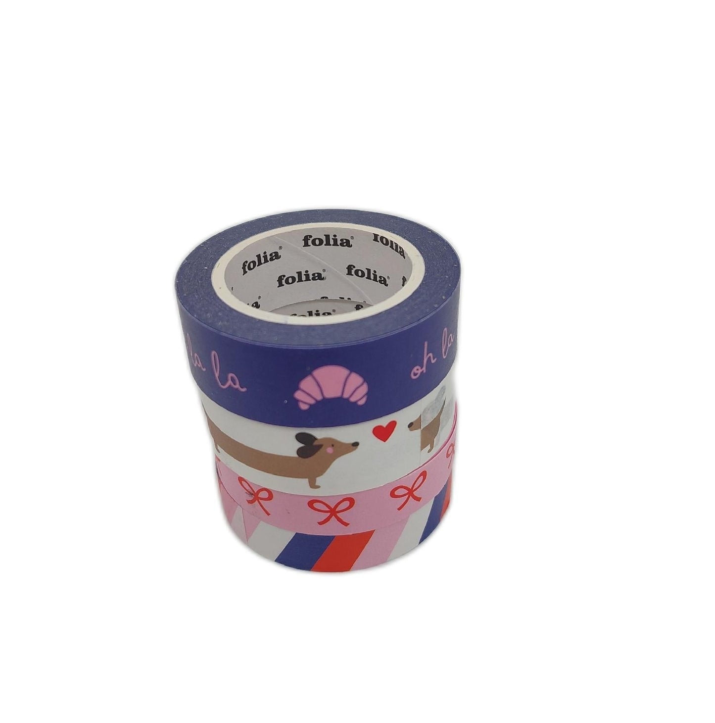 folia Washi Tape Bastelbedarf 26454 Parisienne Klebeband aus Reispap