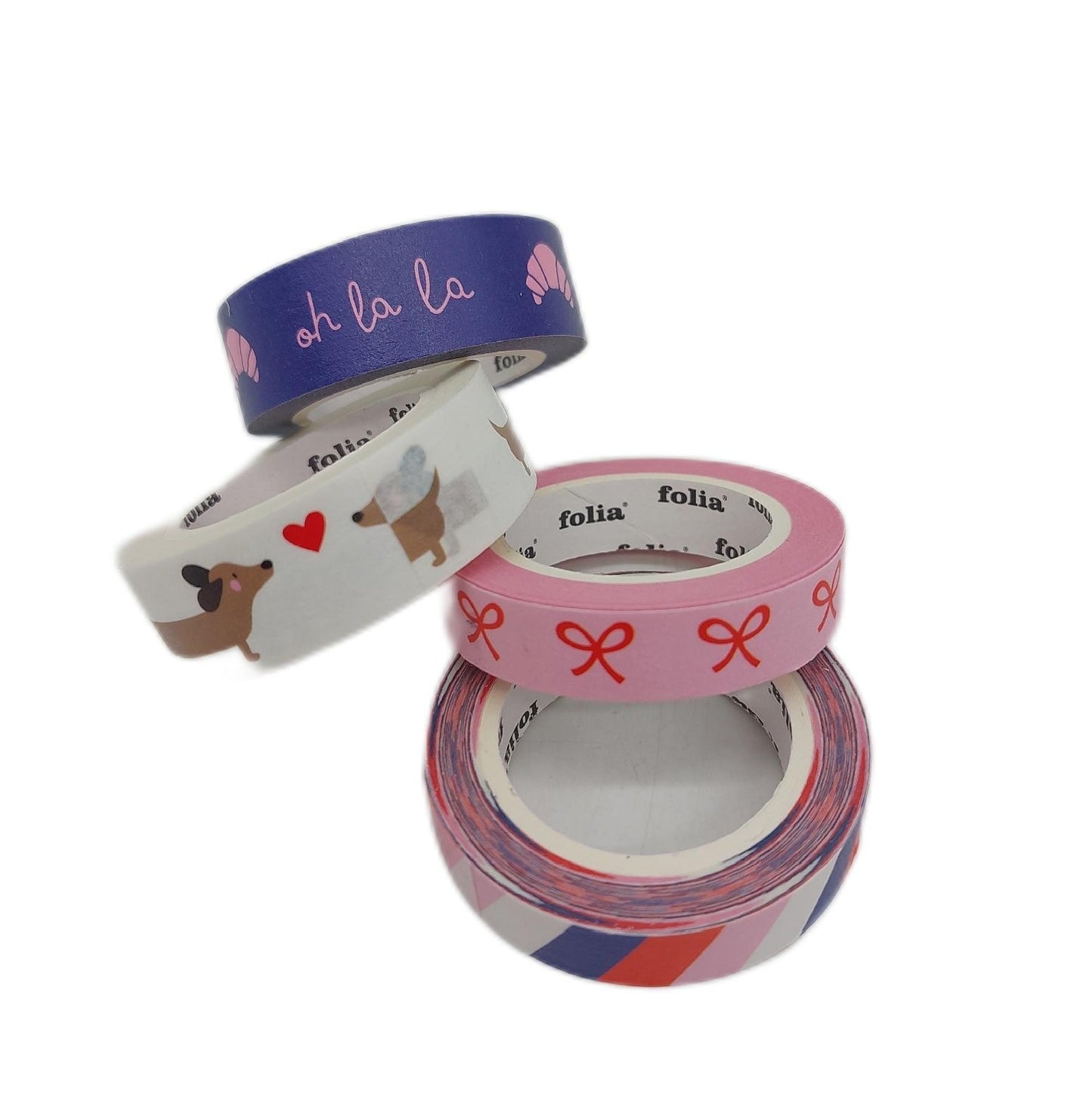 folia Washi Tape Bastelbedarf 26454 Parisienne Klebeband aus Reispap