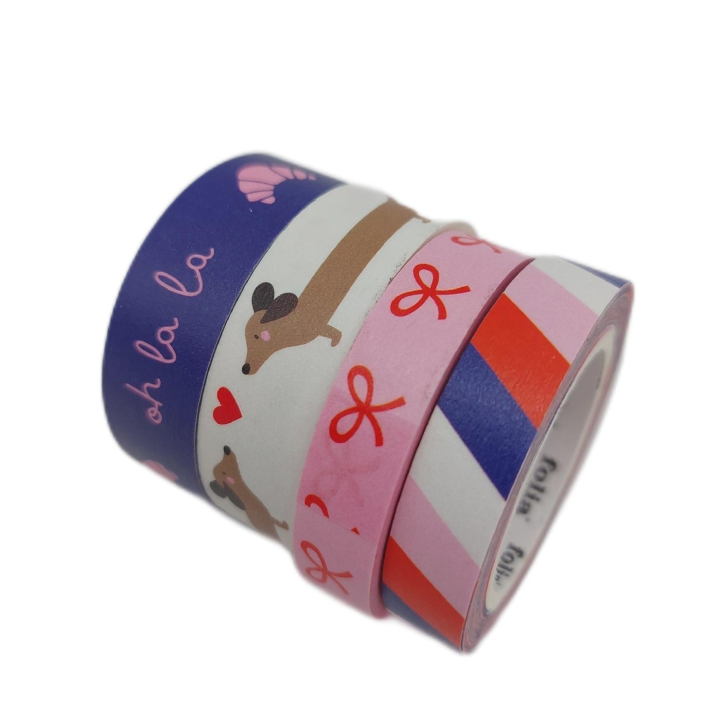 folia Washi Tape Bastelbedarf 26454 Parisienne Klebeband aus Reispap