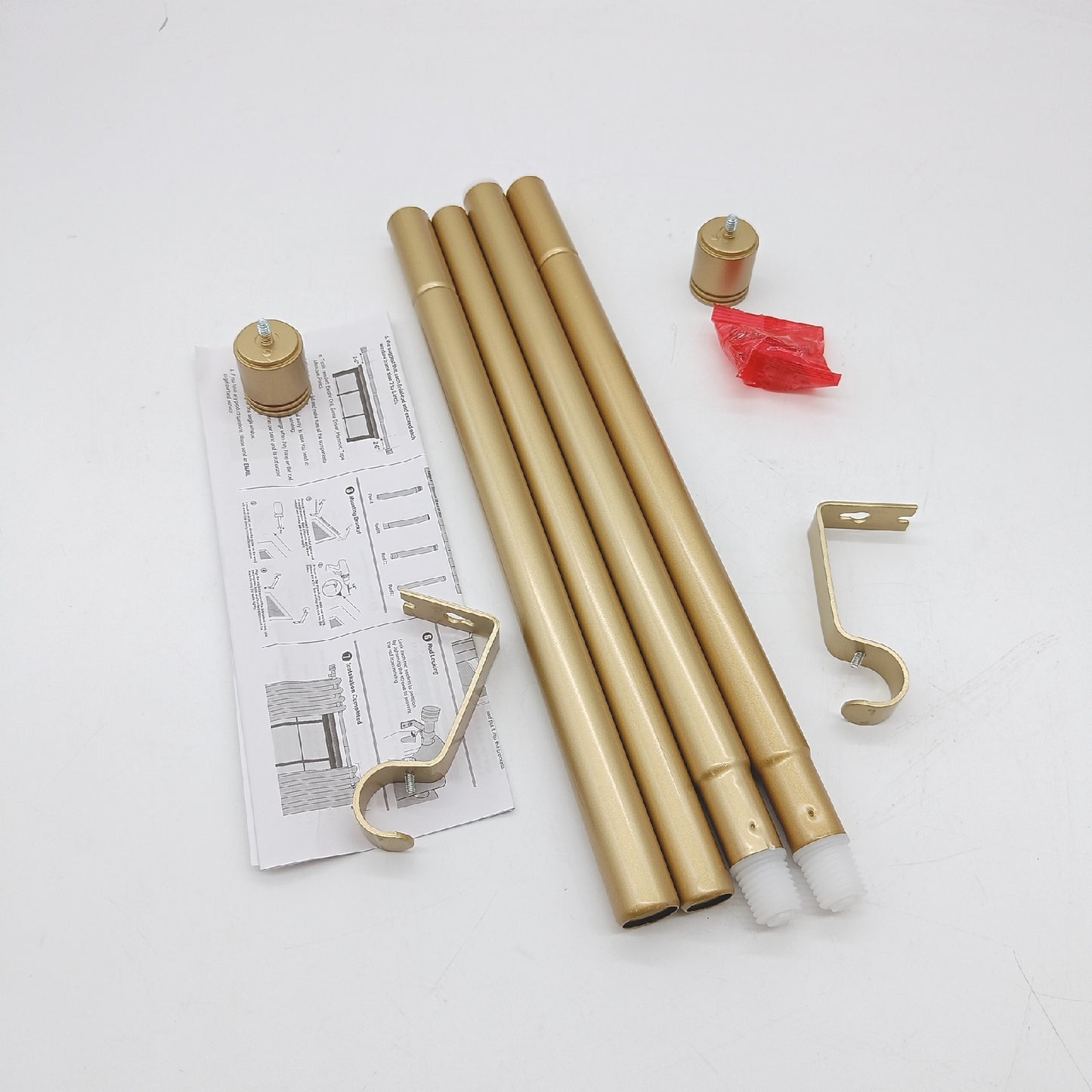 USFOOK Gardinenstange Fensterdekoration Gardinenstangen 80 bis 148 cm