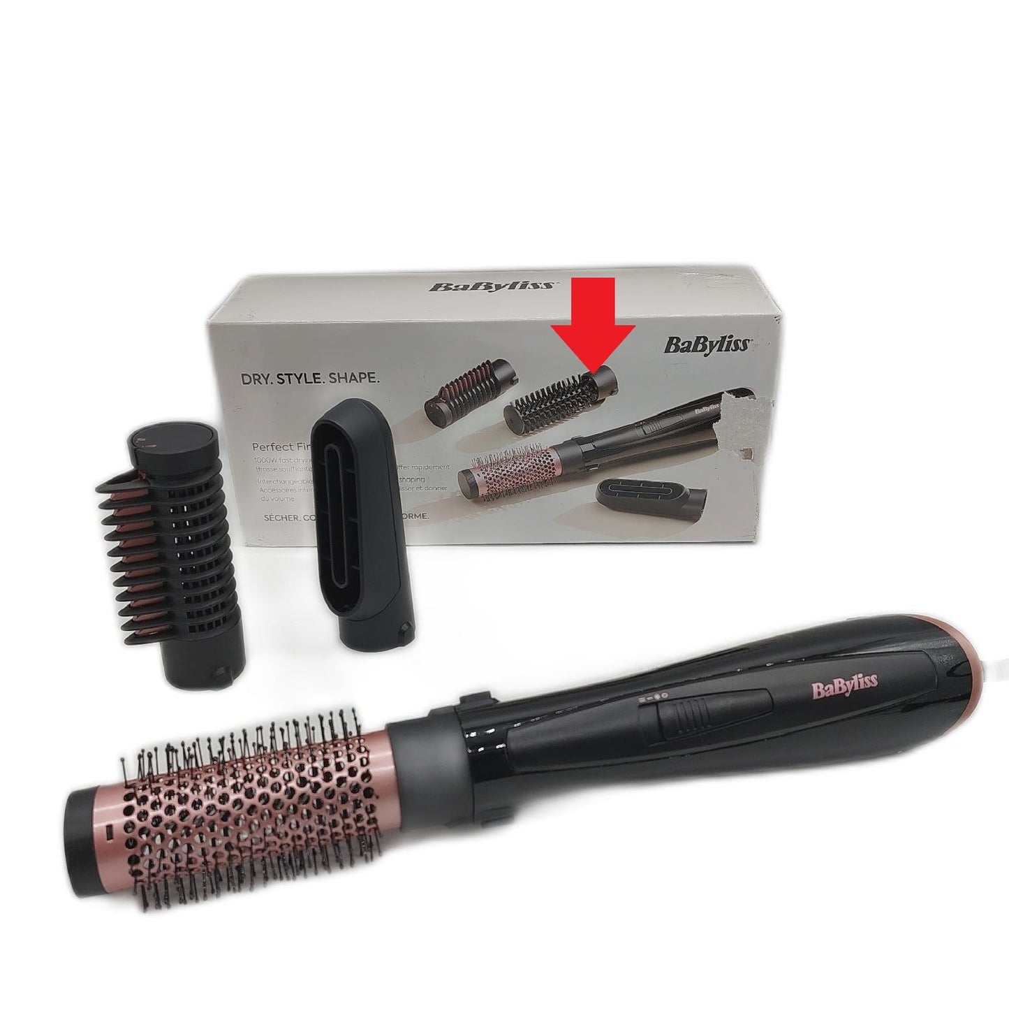 BaByliss Perfect Finish Warmluftbuerste 1000W foehnbuer