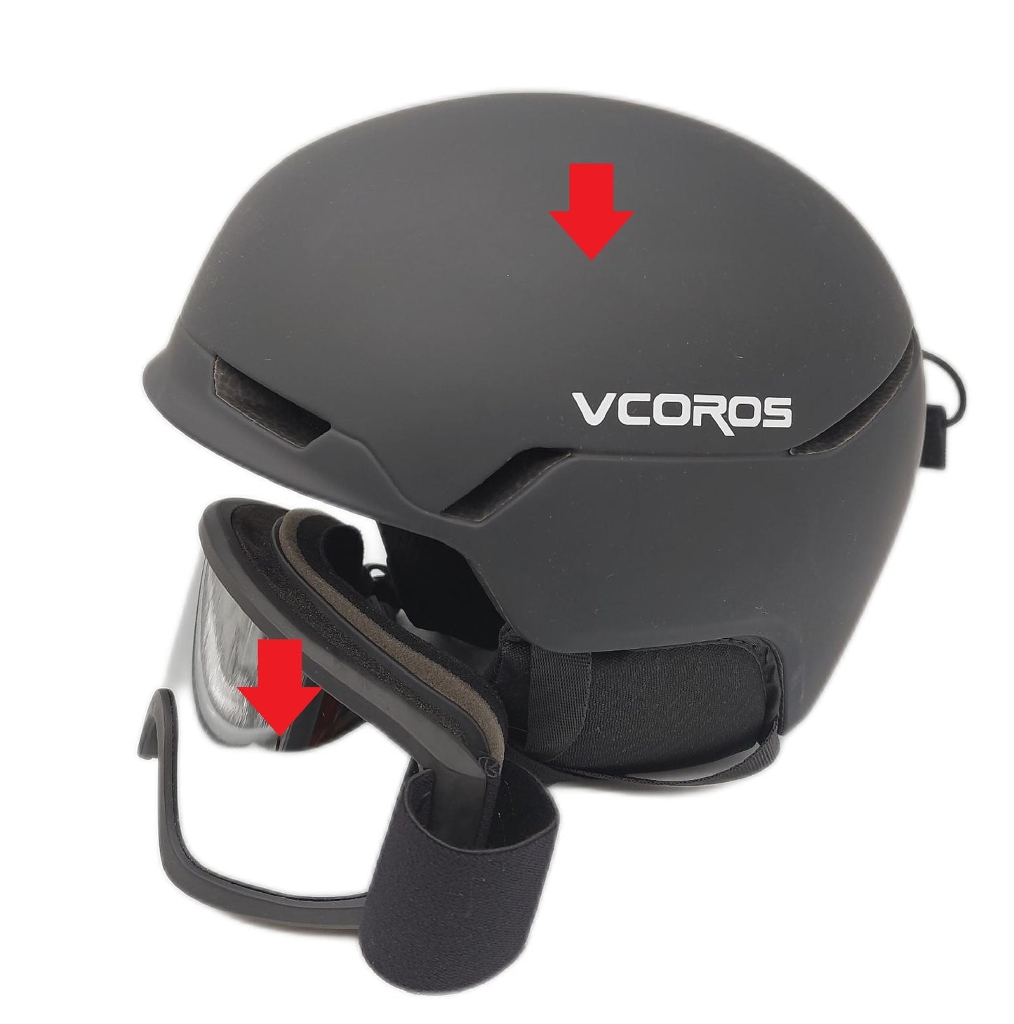 Skihelm Skibrille Skimaske Skihelme Damen Herren Abnehmbare Ohrpol