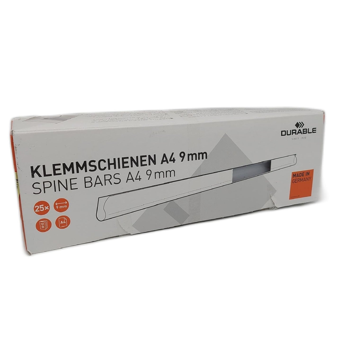 Durable Klemmschiene Bürobedarf Ordner A4 circa 80 Blatt Packung