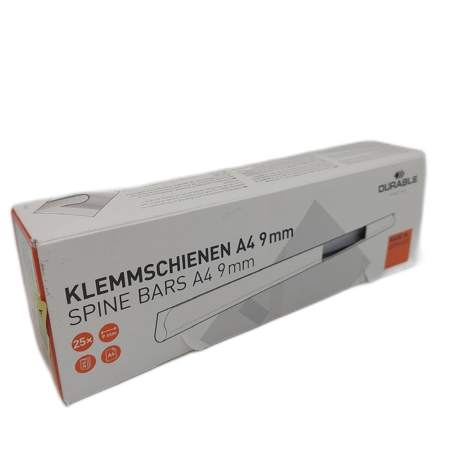 Durable Klemmschiene Bürobedarf Ordner A4 circa 80 Blatt Packung