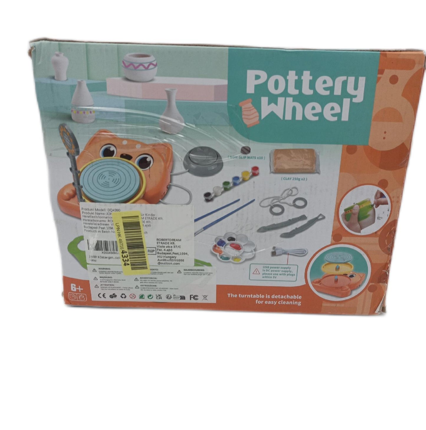 JONRRYIN Töpferscheibe Kinder Töpferzubehör Mini Kreativset