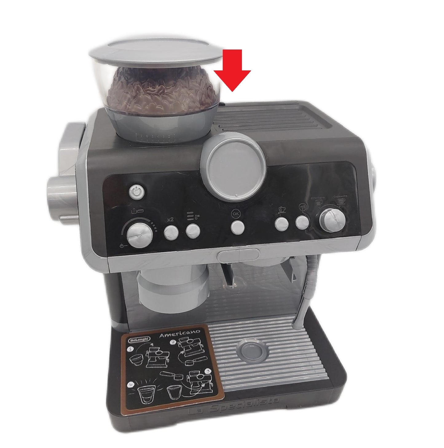 Casdon DeLonghi Barista Kaffeemaschine Spielzeug Kinder Batteriefach defekt