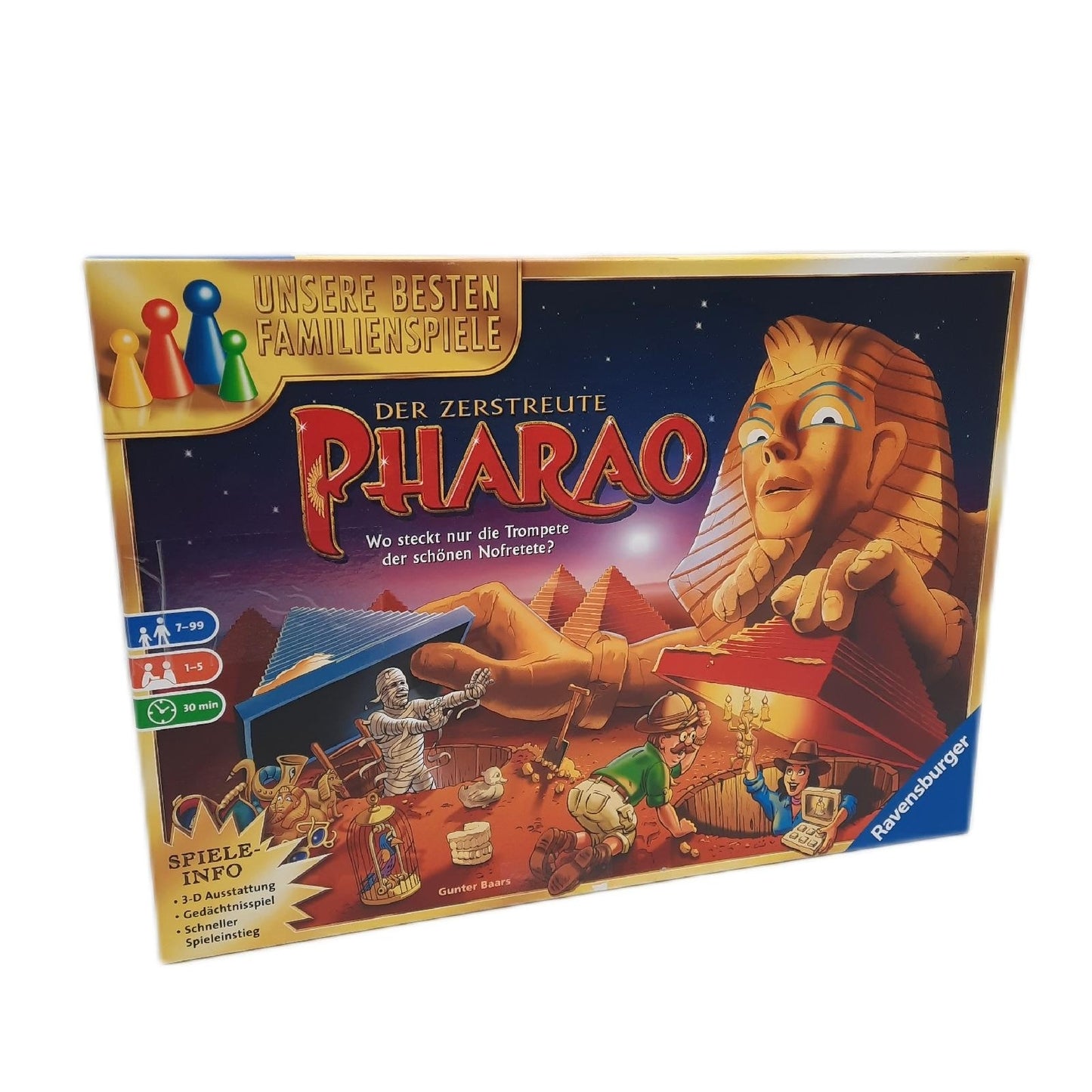 Ravensburger Gesellschaftsspiel Spielesammlung Der zerstreute Pharao spannende Unterhaltung für Familien und