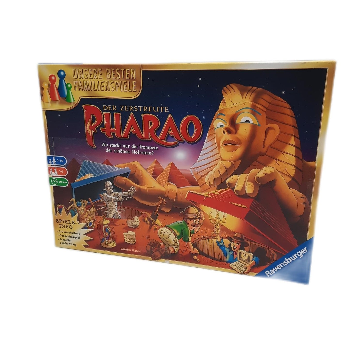 Ravensburger Gesellschaftsspiel Spielesammlung Der zerstreute Pharao spannende Unterhaltung für Familien und