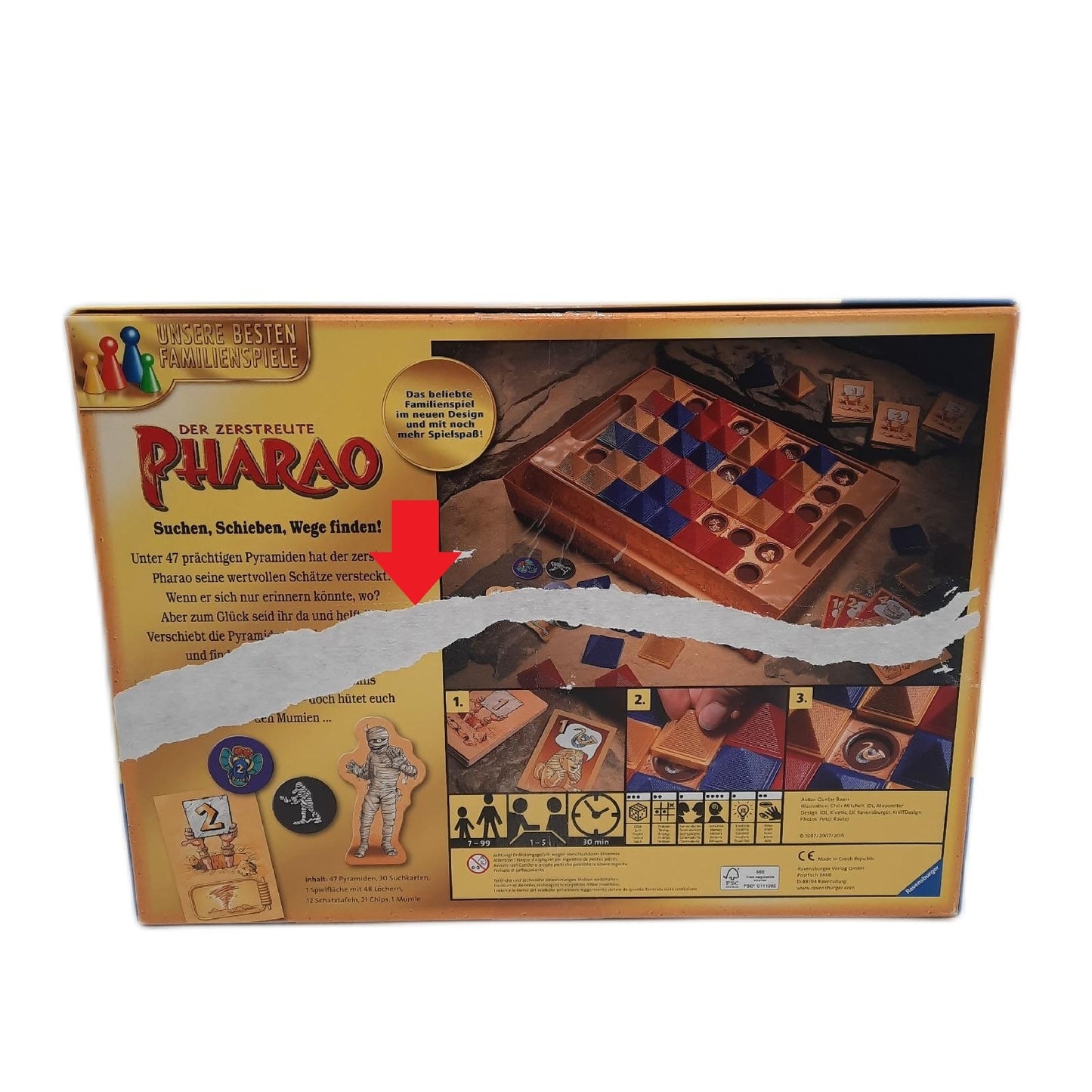 Ravensburger Gesellschaftsspiel Spielesammlung Der zerstreute Pharao spannende Unterhaltung für Familien und