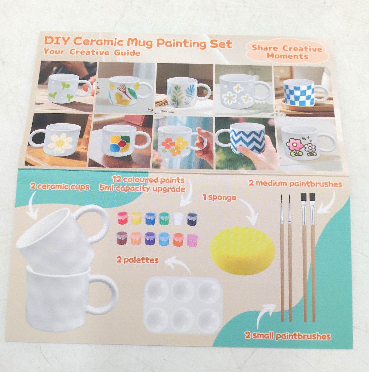 DIY Keramik Bemalen Set Tassen zum Bemalen Kreativ Set Selbst Gestalten DIY DIY