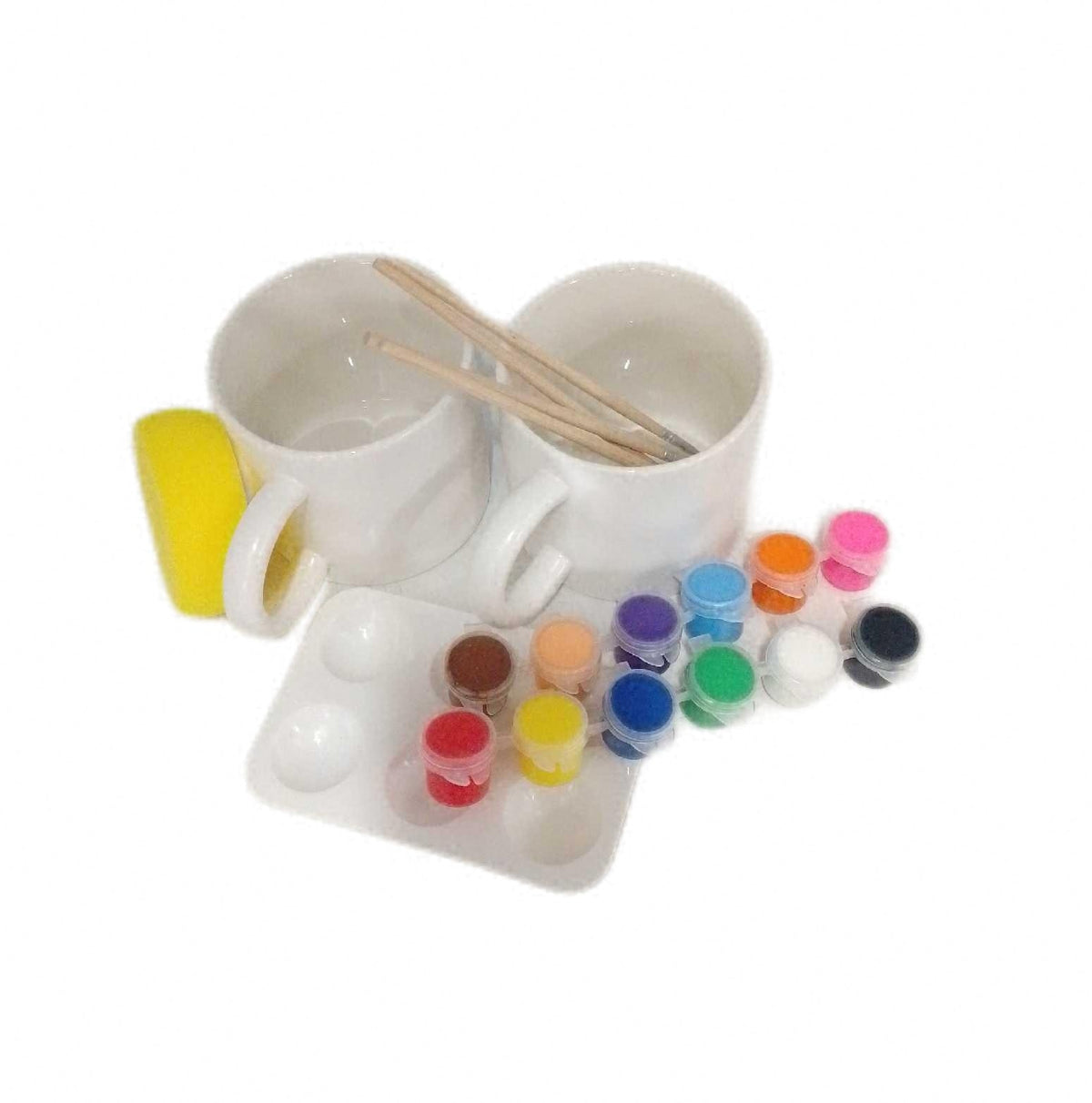 DIY Keramik Bemalen Set Tassen zum Bemalen Kreativ Set Selbst Gestalten DIY DIY