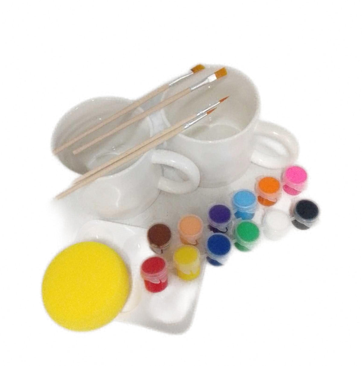 DIY Keramik Bemalen Set Tassen zum Bemalen Kreativ Set Selbst Gestalten DIY DIY