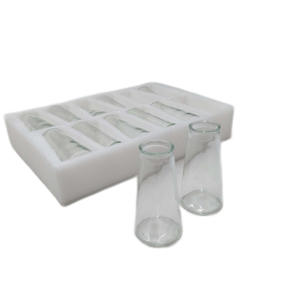 Hewory Kleine Vasen Tischdeko Hochzeit 12er Set Klare Kleine Glasvasen für Tischdekoration