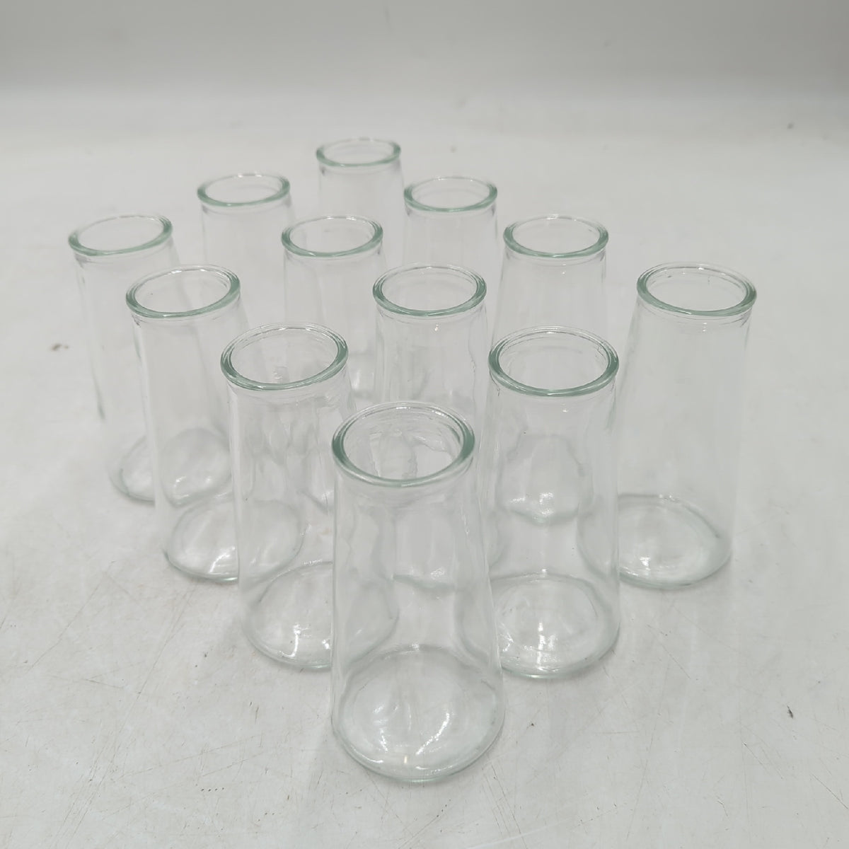 Hewory Kleine Vasen Tischdeko Hochzeit 12er Set Klare Kleine Glasvasen für Tischdekoration