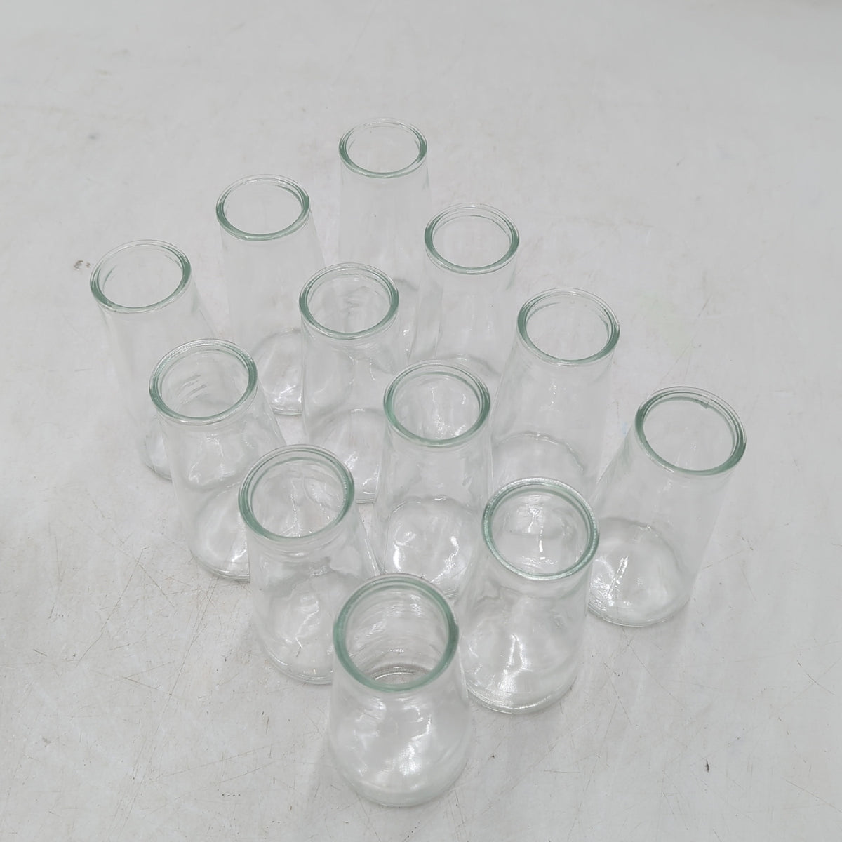 Hewory Kleine Vasen Tischdeko Hochzeit 12er Set Klare Kleine Glasvasen für Tischdekoration