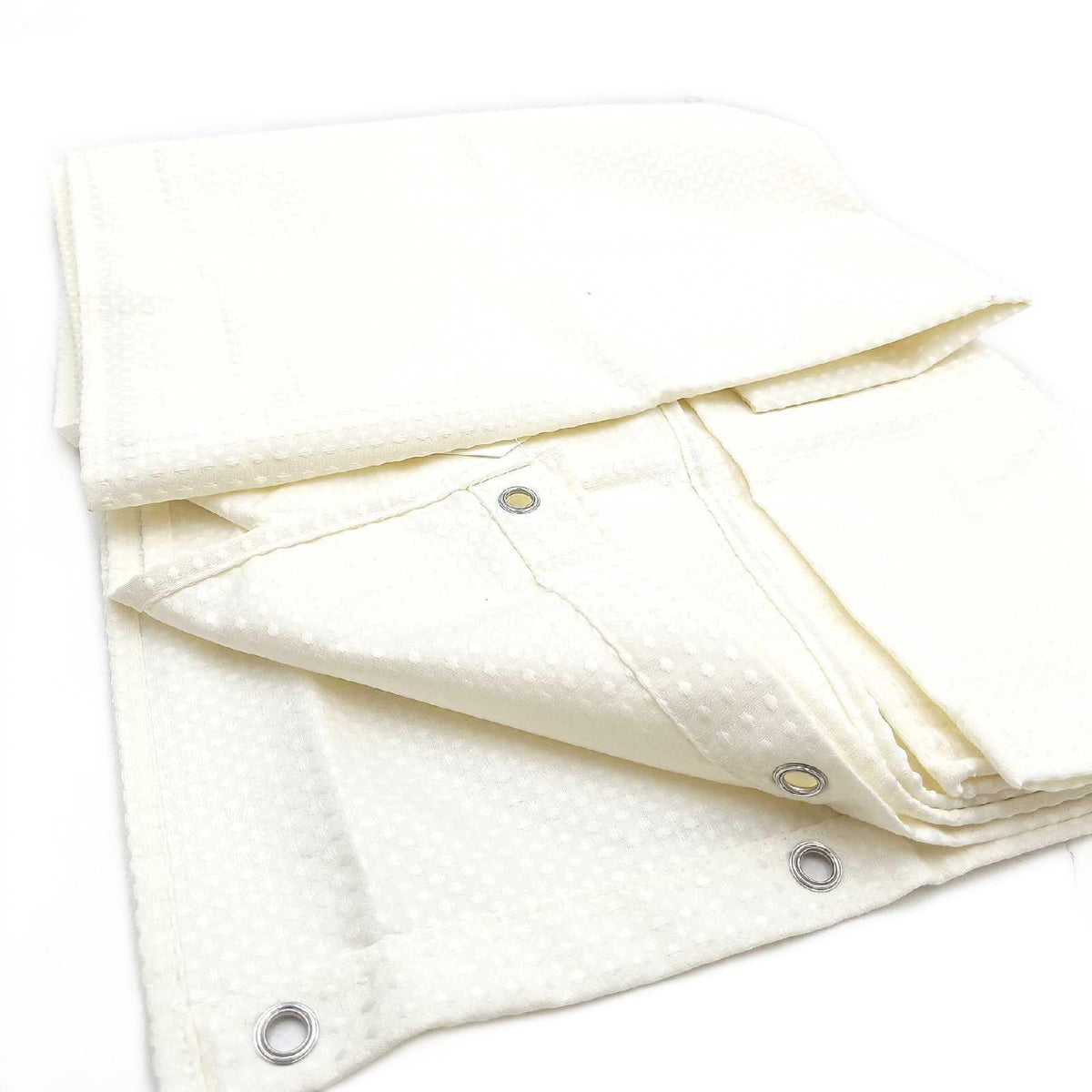 BTTN Duschvorhang Waffel 120x180 cm schmal beige creme Stoff Anti Schimmel innen