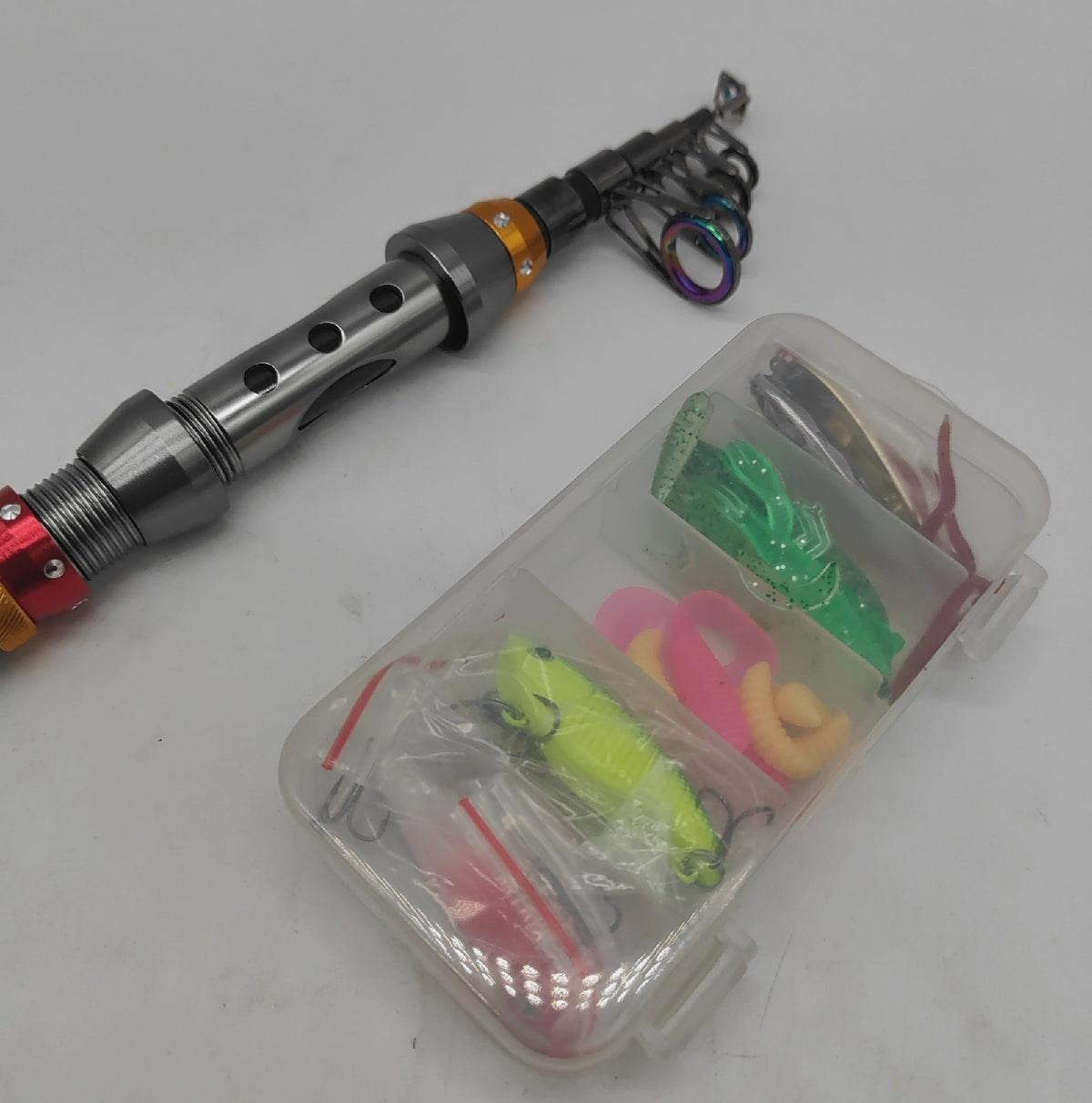 FISHOAKY Angelrute Set Komplett Carbon Fiber Teleskoprute Angelausrüstung Fishing Zubehör