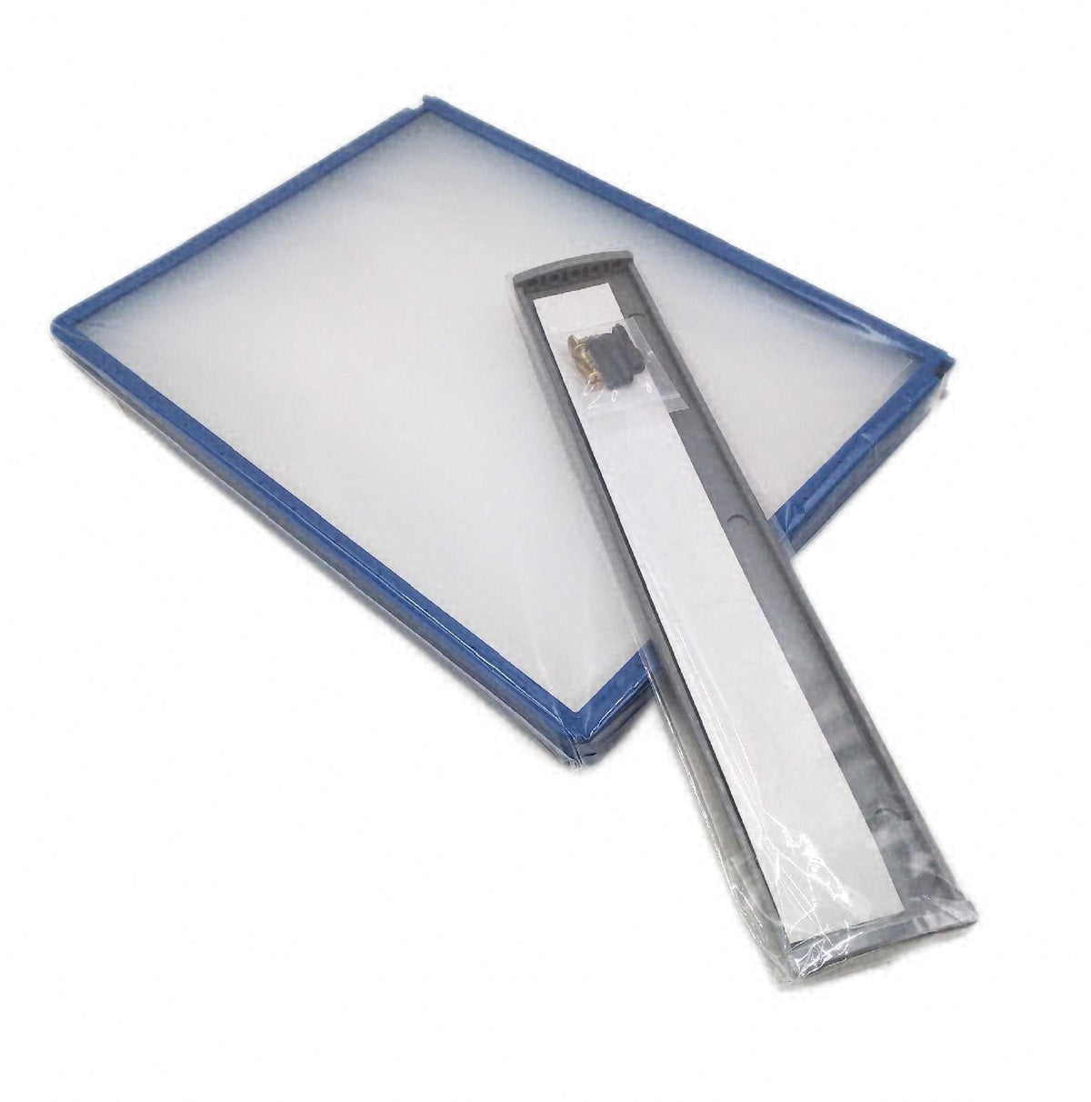 QWORK Magnetischer Wand Sichttafelsystem 5 Sichttafeln A4 Blau Sichttaschen Set