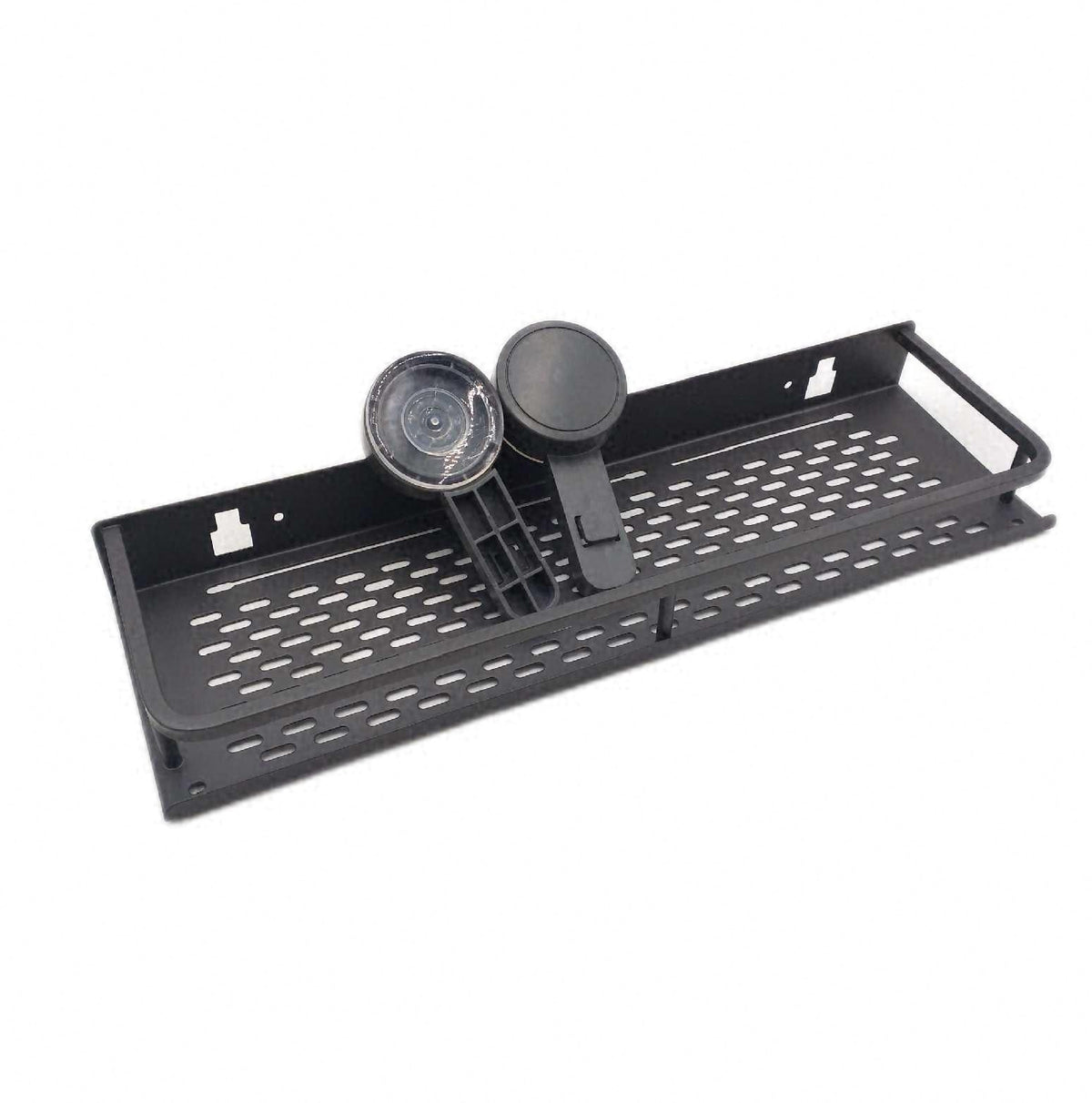 lesulety Saugnapf Duschablage ohne Bohren Grau 40 cm Ablage Dusche Bad Regal