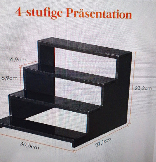 Lifewit Acryl Display Ständer 2 Stück Parfum Organizer 4 Tier Plastik Regal Set